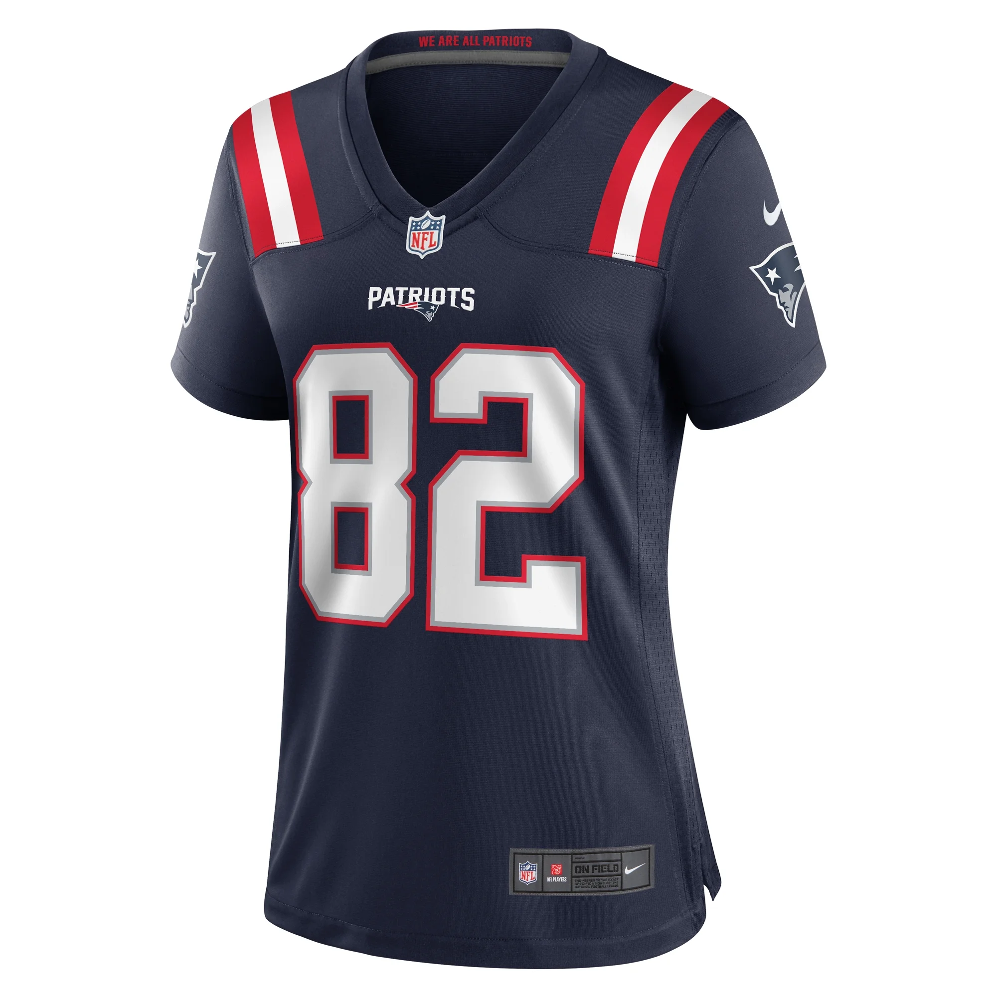 Women's Nike T.J. Luther Navy New England Patriots Team Game Jersey