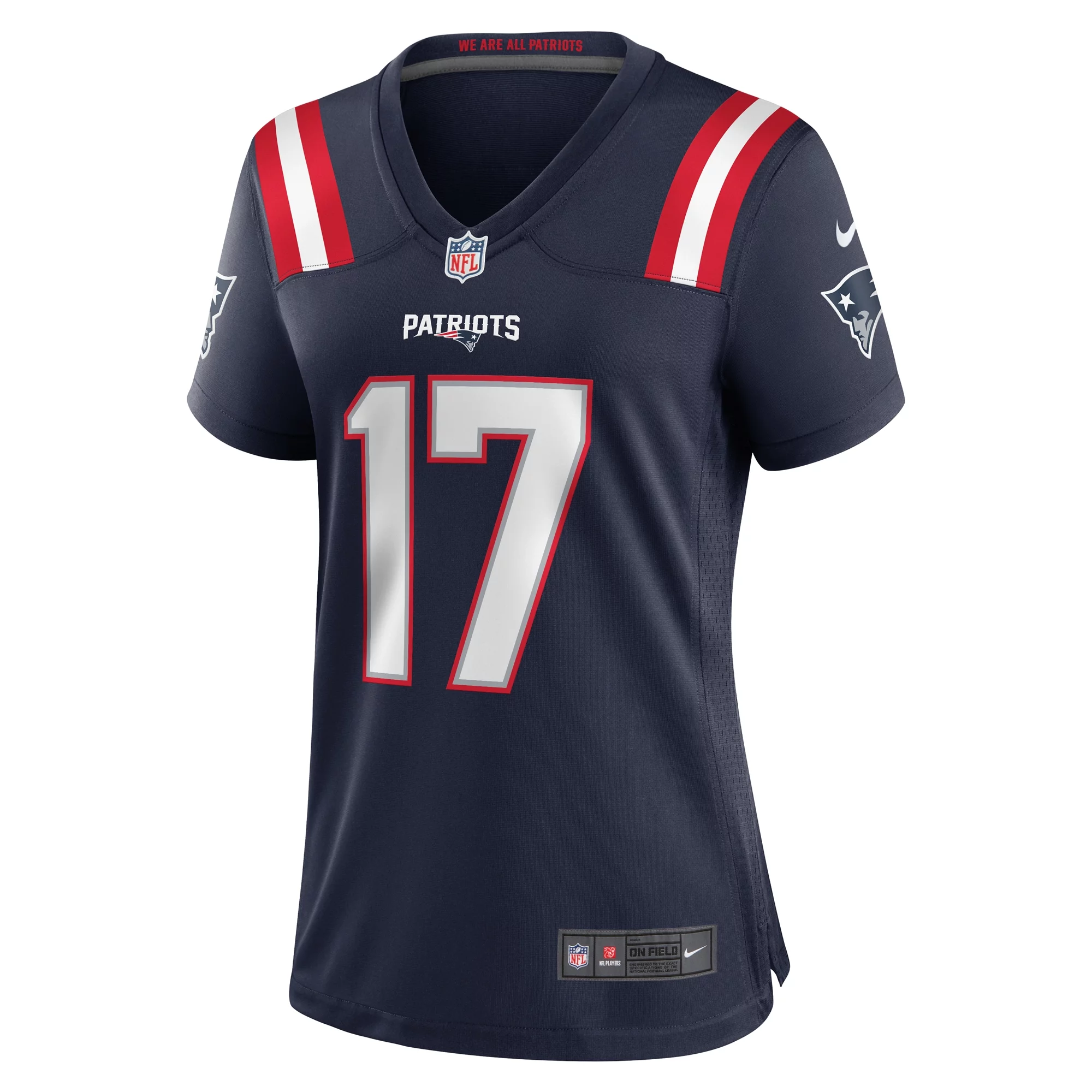 Women's Nike Bryce Baringer Navy New England Patriots Team Game Jersey