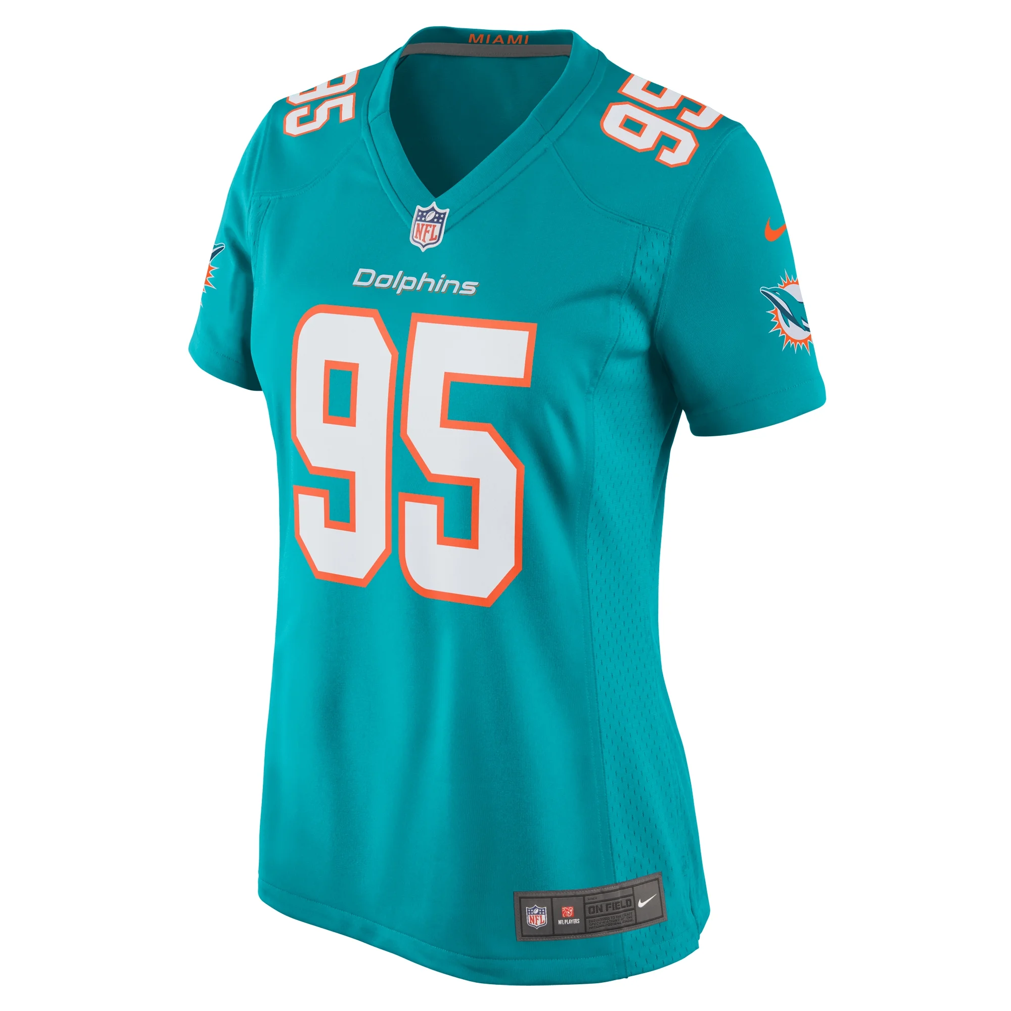 Women's Nike Josiah Bronson Aqua Miami Dolphins Home Game Player Jersey