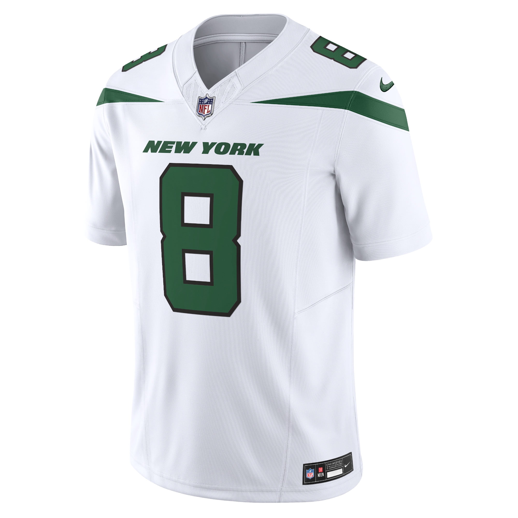 Men's Nike Aaron Rodgers Spotlight White New York Jets Vapor F.U.S.E. Limited Jersey