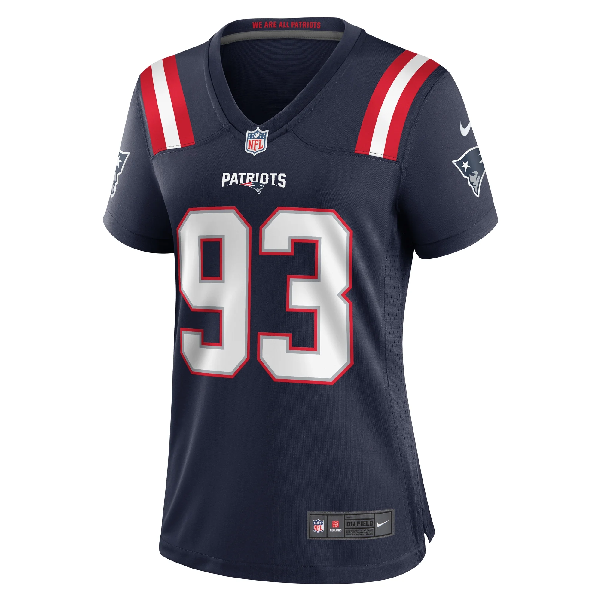Women's Nike Lawrence Guy Navy New England Patriots Team Game Jersey