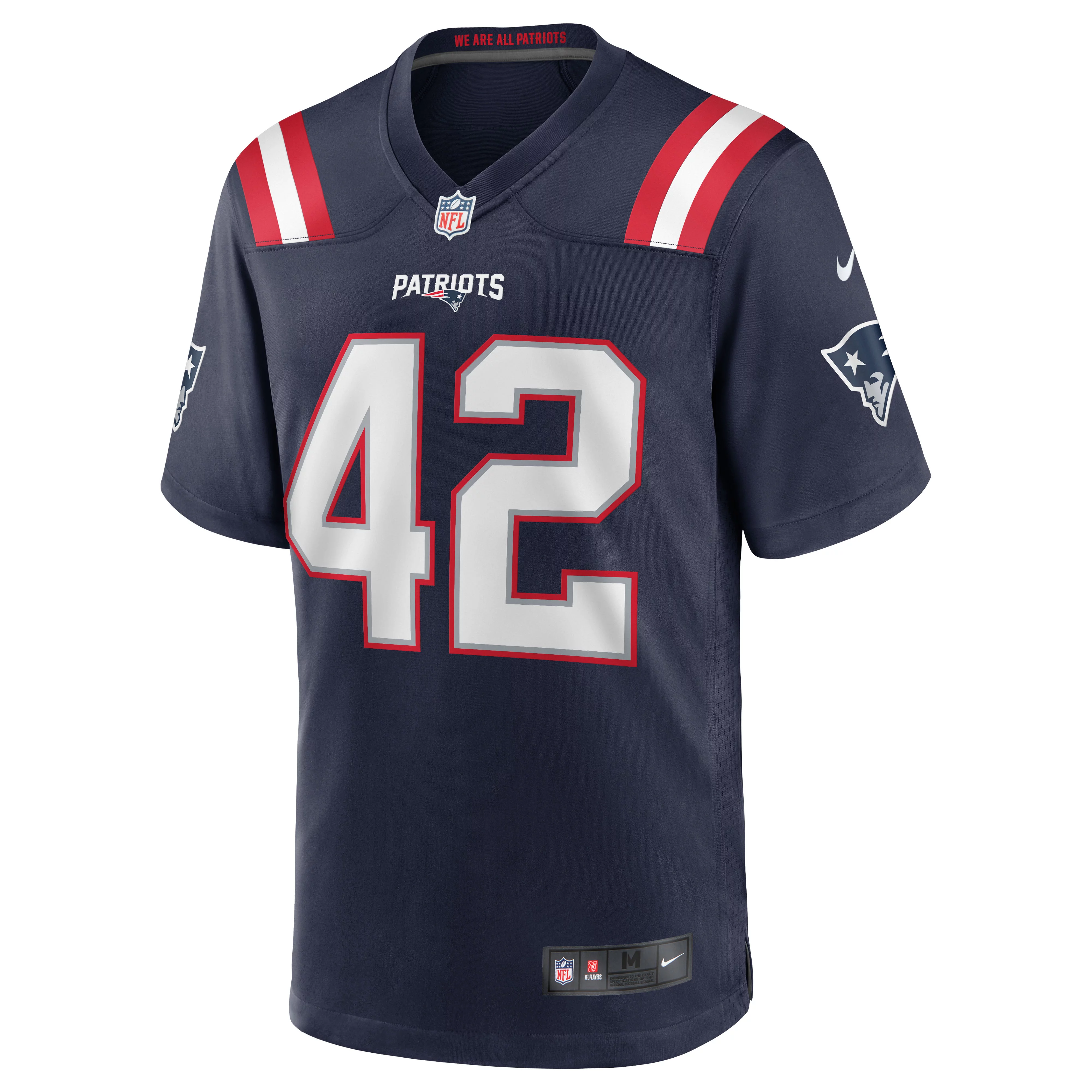 Men's Nike J.J. Taylor Navy New England Patriots Team Game Jersey