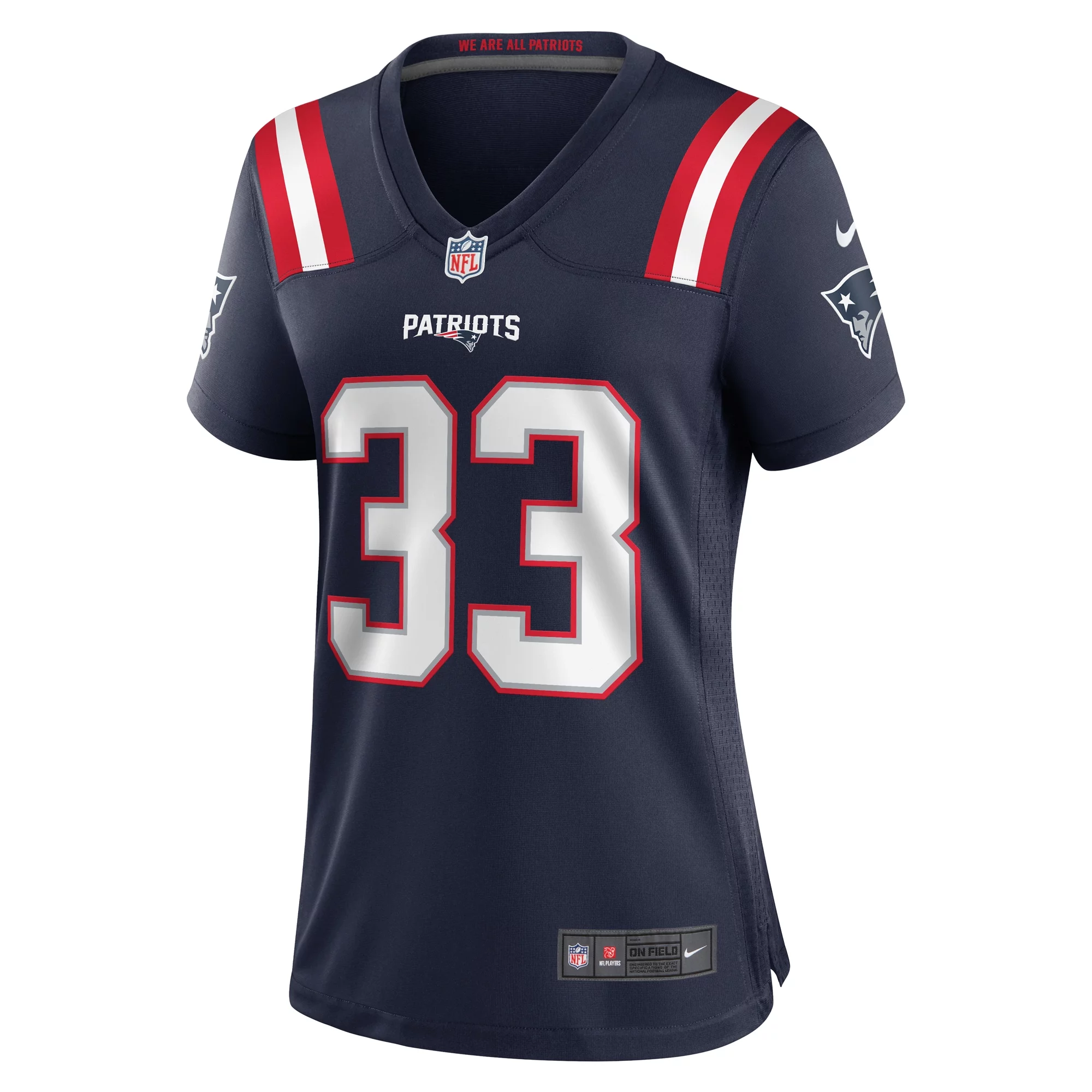 Women's Nike Anfernee Jennings Navy New England Patriots Team Game Jersey
