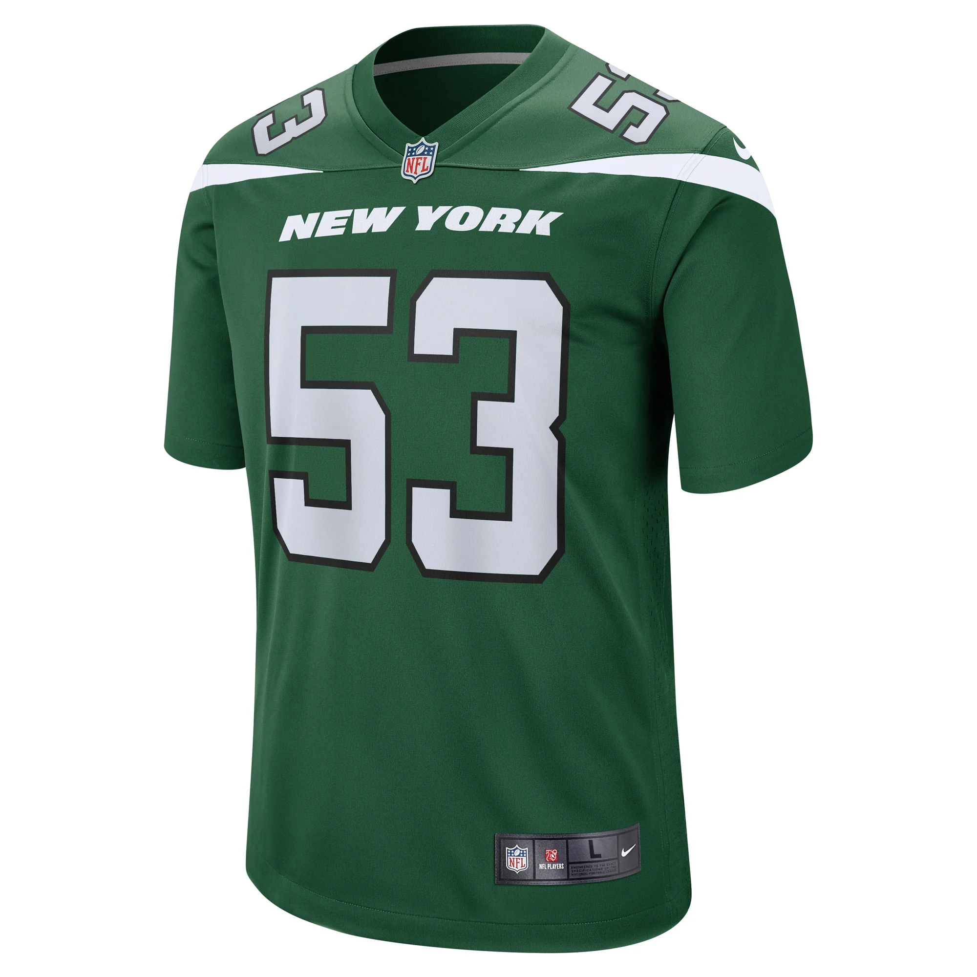Men's Nike Zaire Barnes Gotham Green New York Jets Game Jersey