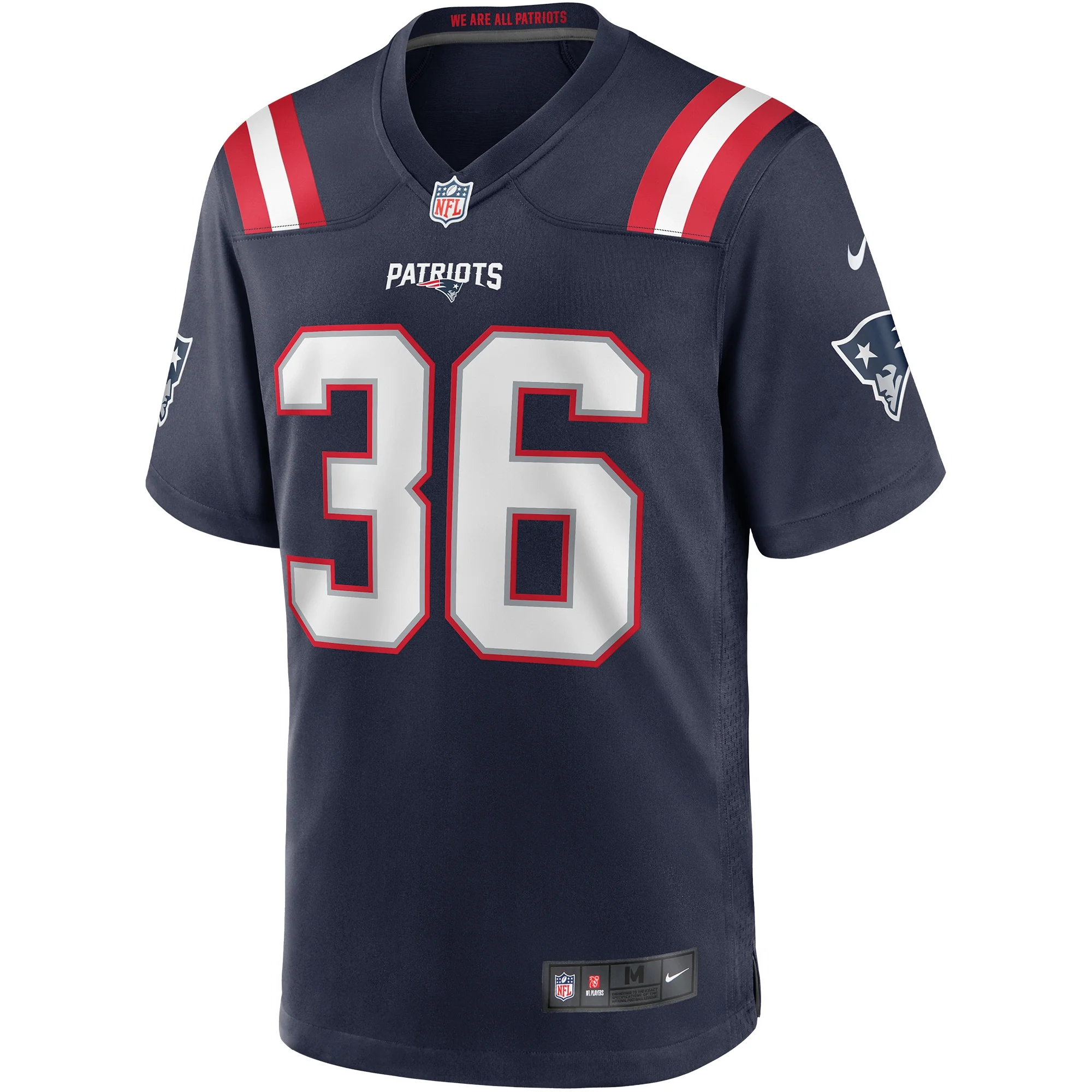 Men's Nike Lawyer Milloy Navy New England Patriots Game Retired Player Jersey