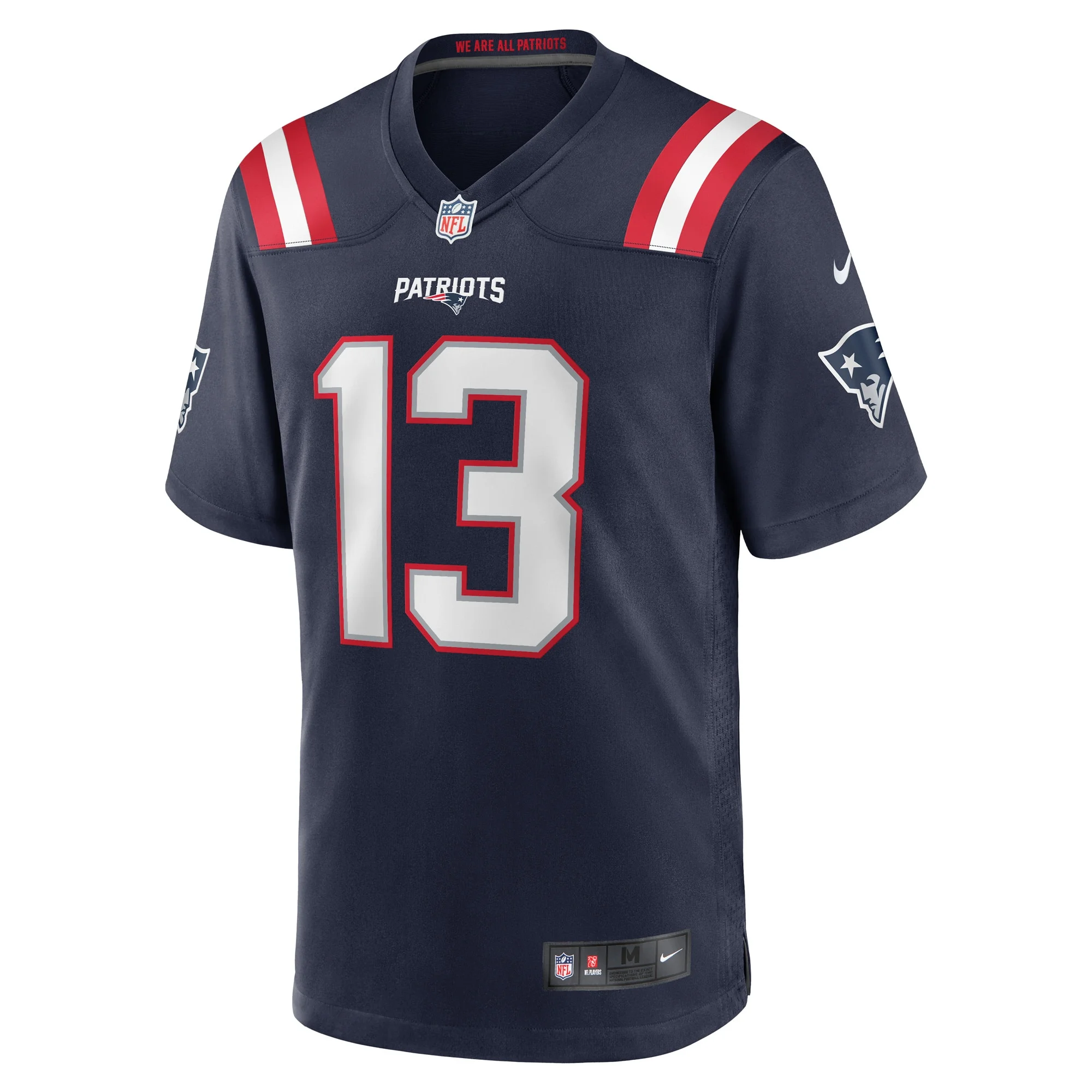 Men's Nike Quinn Nordin Navy New England Patriots Game Player Jersey