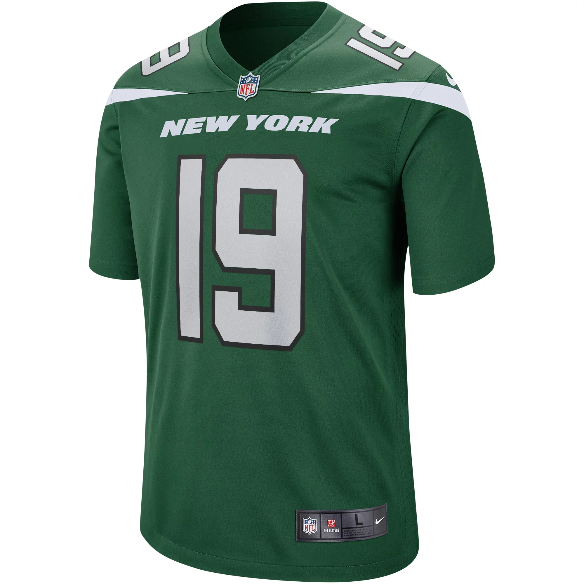 Men's Nike Keyshawn Johnson Gotham Green New York Jets Game Retired Player Jersey
