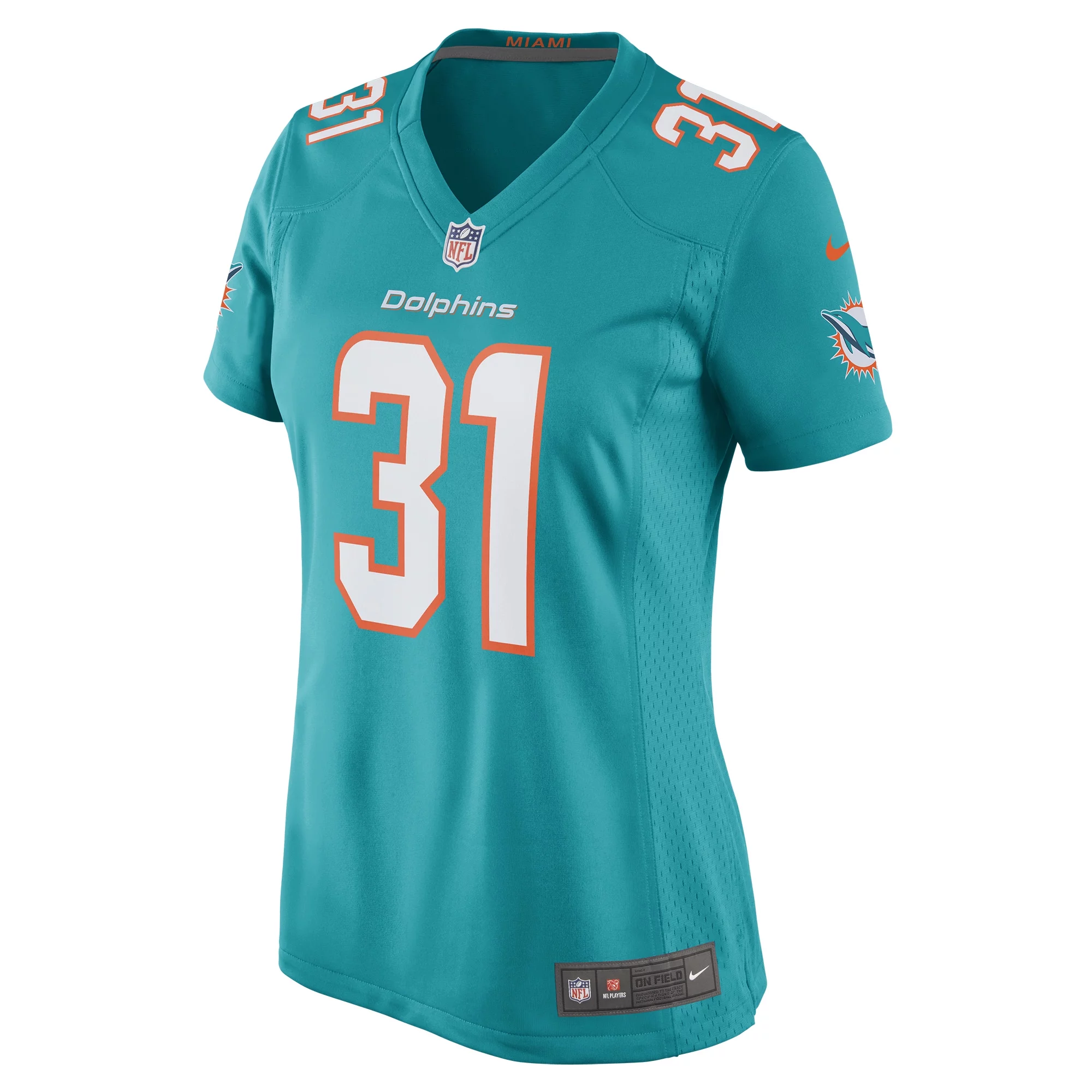 Women's Nike Raheem Mostert Aqua Miami Dolphins Game Jersey