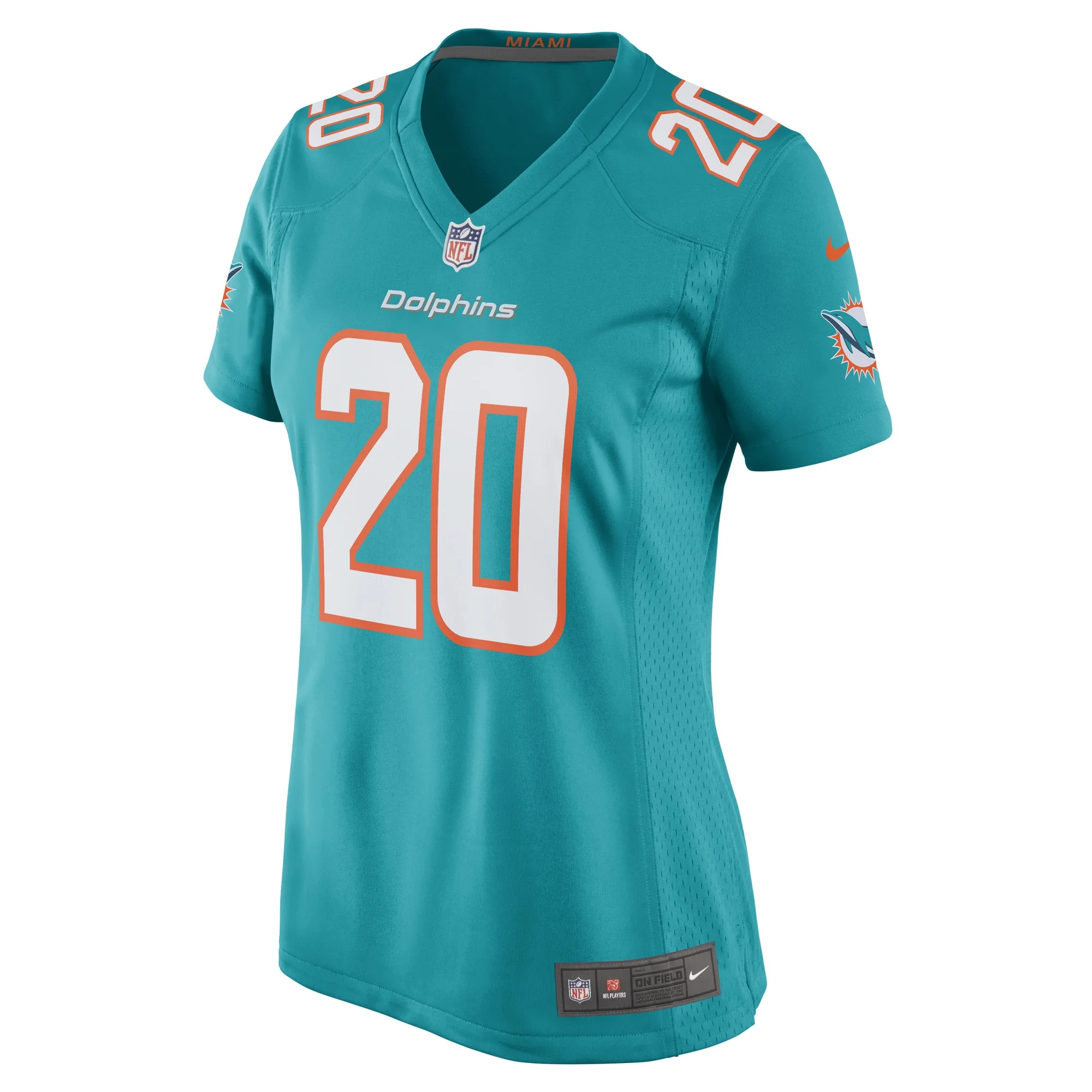 Women's Nike Justin Bethel Aqua Miami Dolphins Game Player Jersey