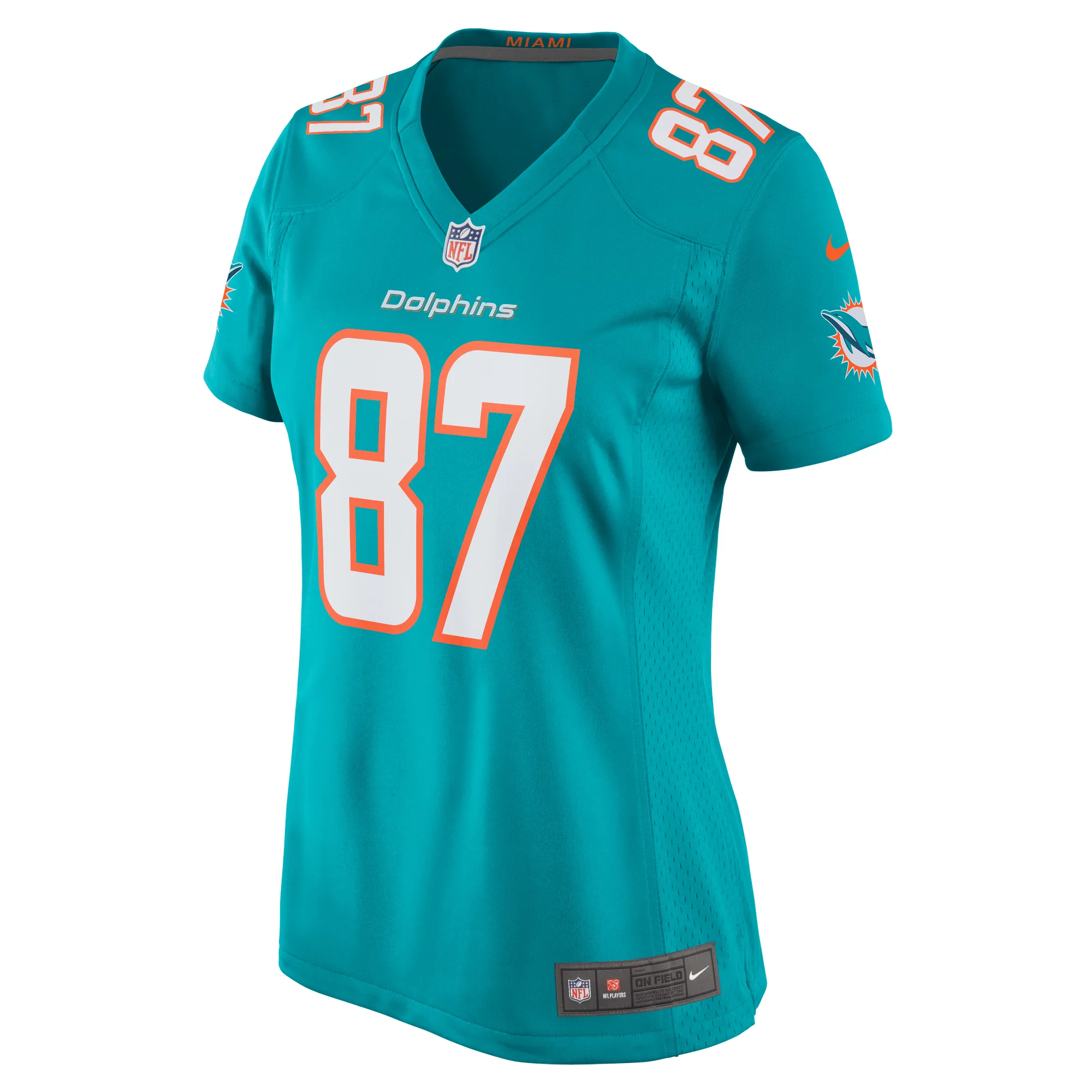 Women's Nike DaeSean Hamilton Aqua Miami Dolphins Home Game Player Jersey