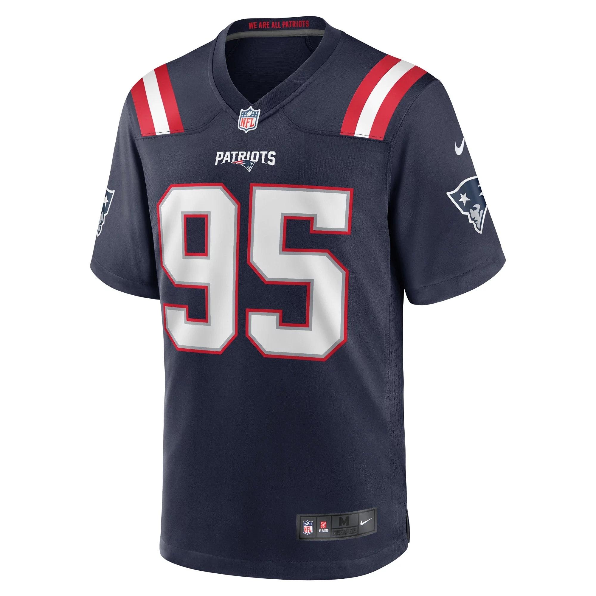 Men's Nike Daniel Ekuale Navy New England Patriots Game Player Jersey