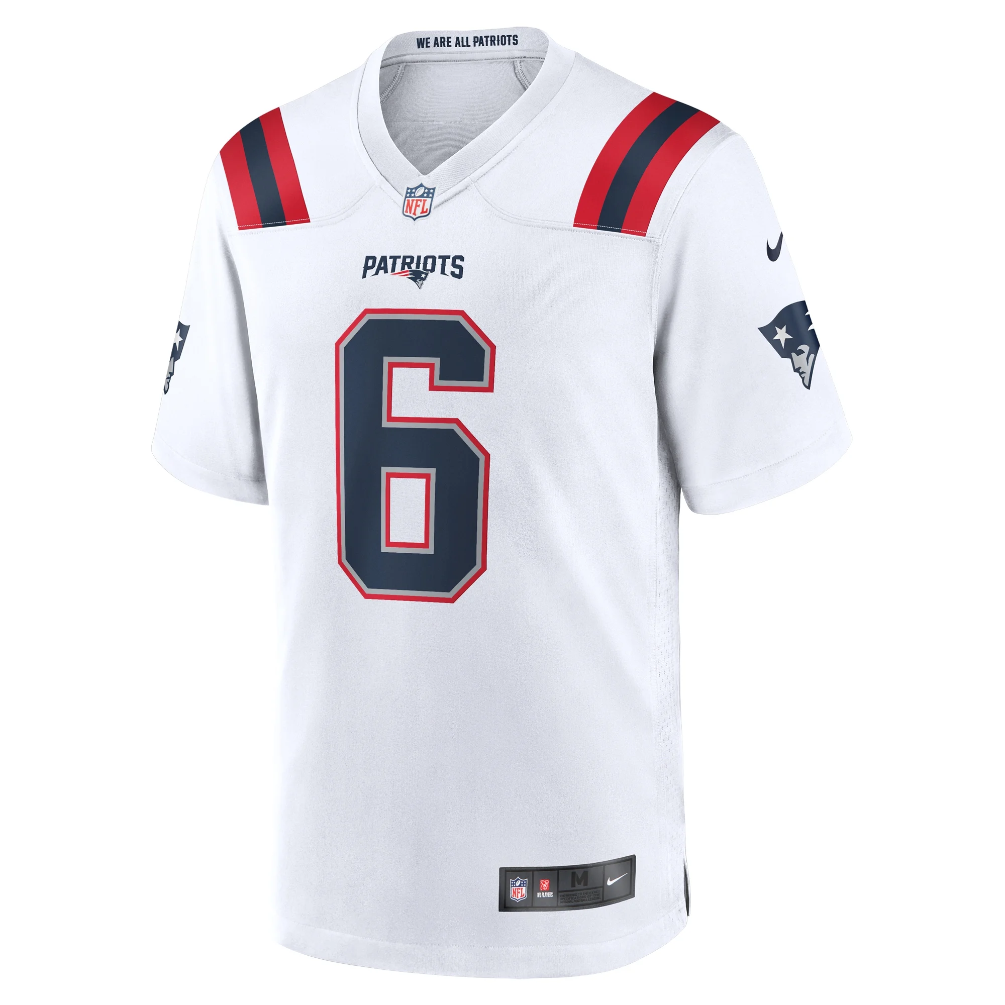 Men's Nike Christian Gonzalez White New England Patriots Game Jersey