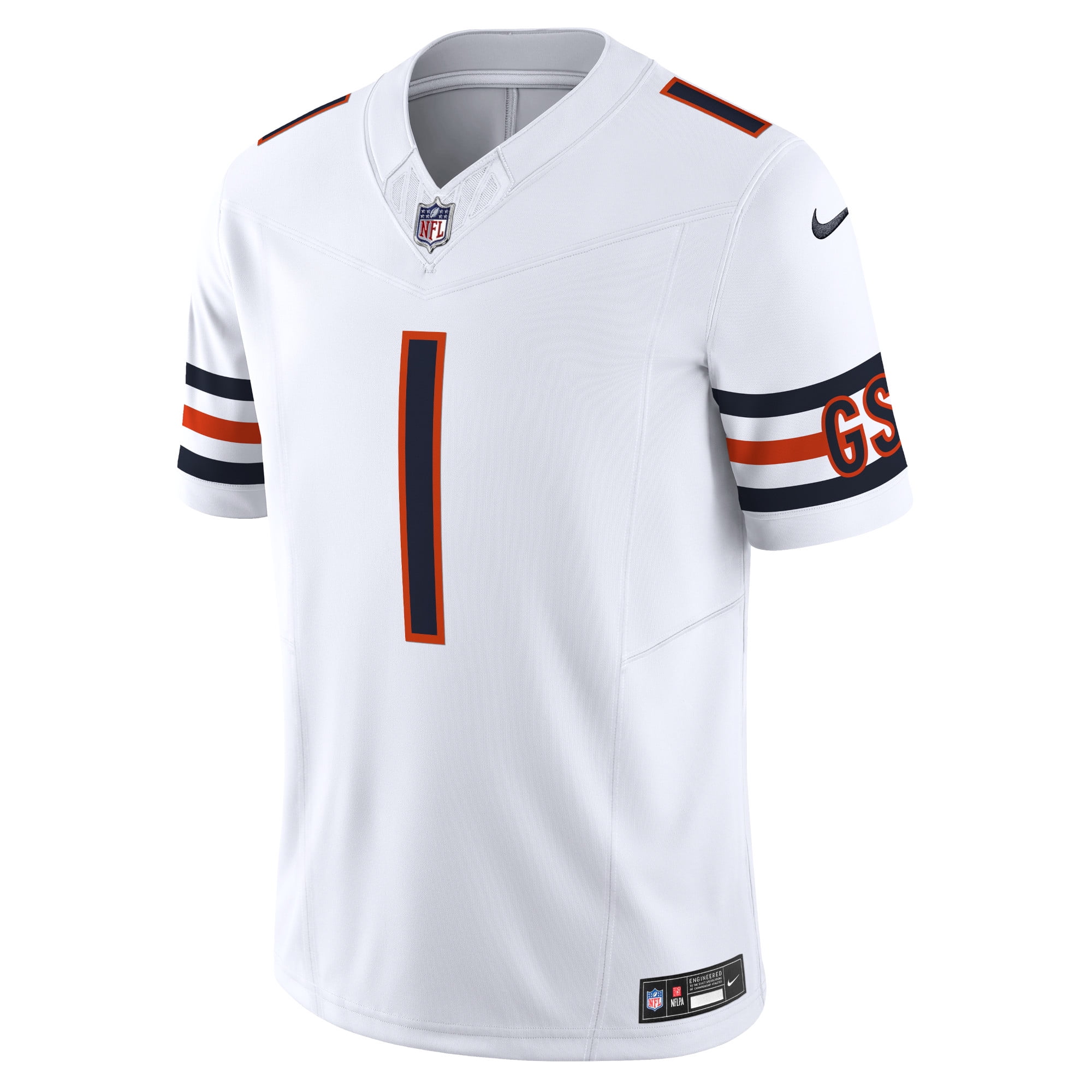Men's Nike Justin Fields White Chicago Bears Vapor F.U.S.E. Limited Jersey