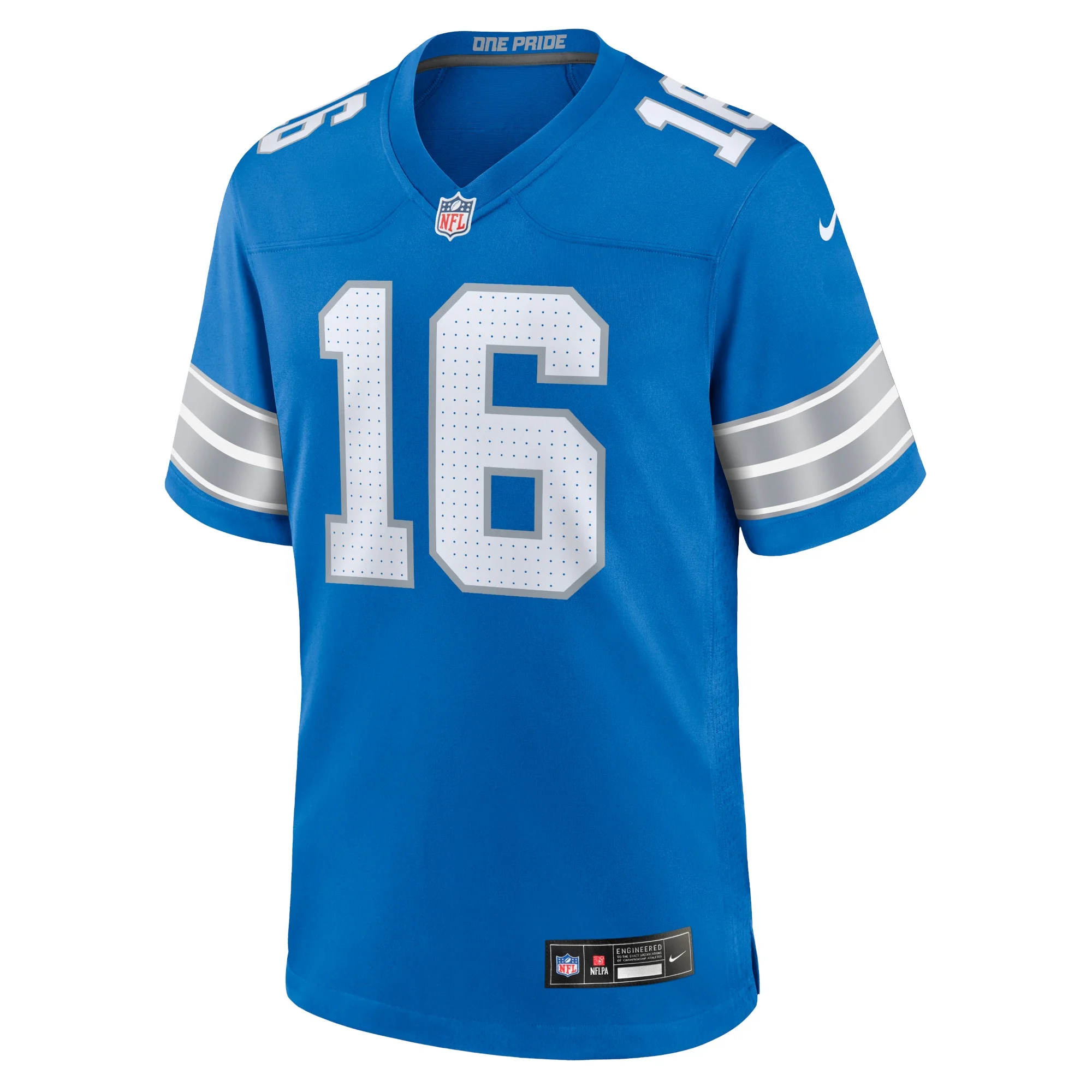 Men's Nike Jared Goff Blue Detroit Lions Game Jersey