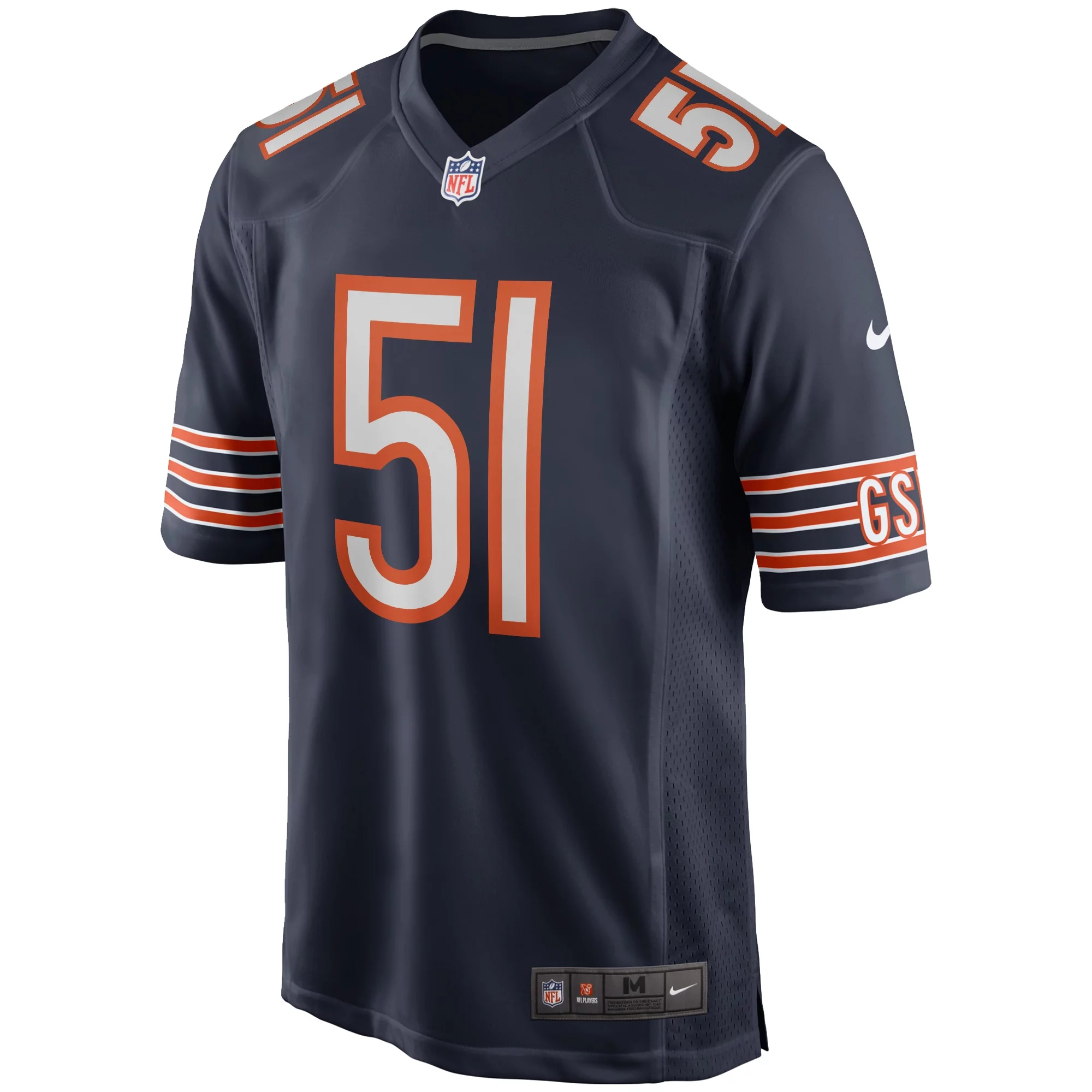 Men's Nike Dick Butkus Navy Chicago Bears Game Retired Player Jersey