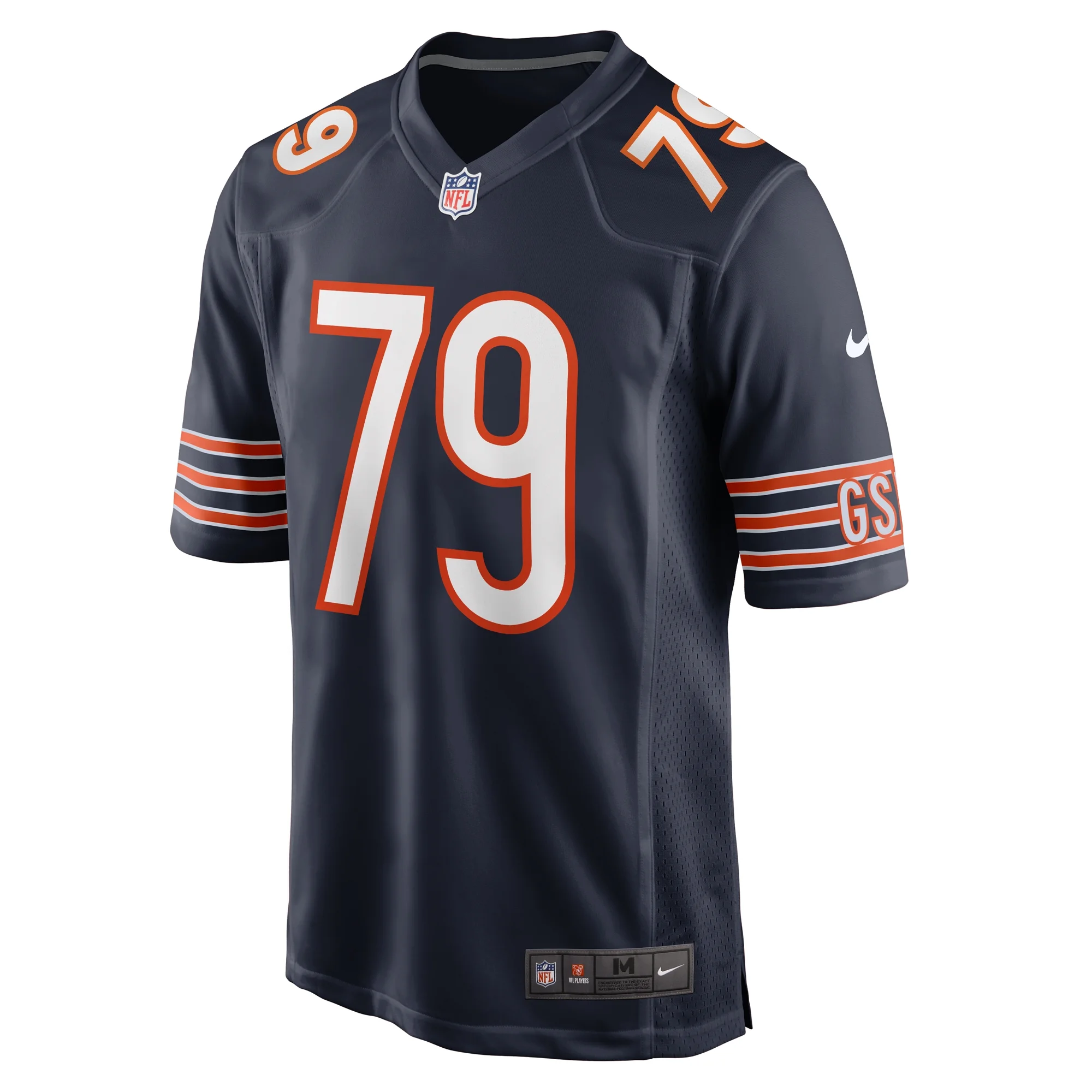 Men's Nike Austen Pleasants Navy Chicago Bears Game Jersey