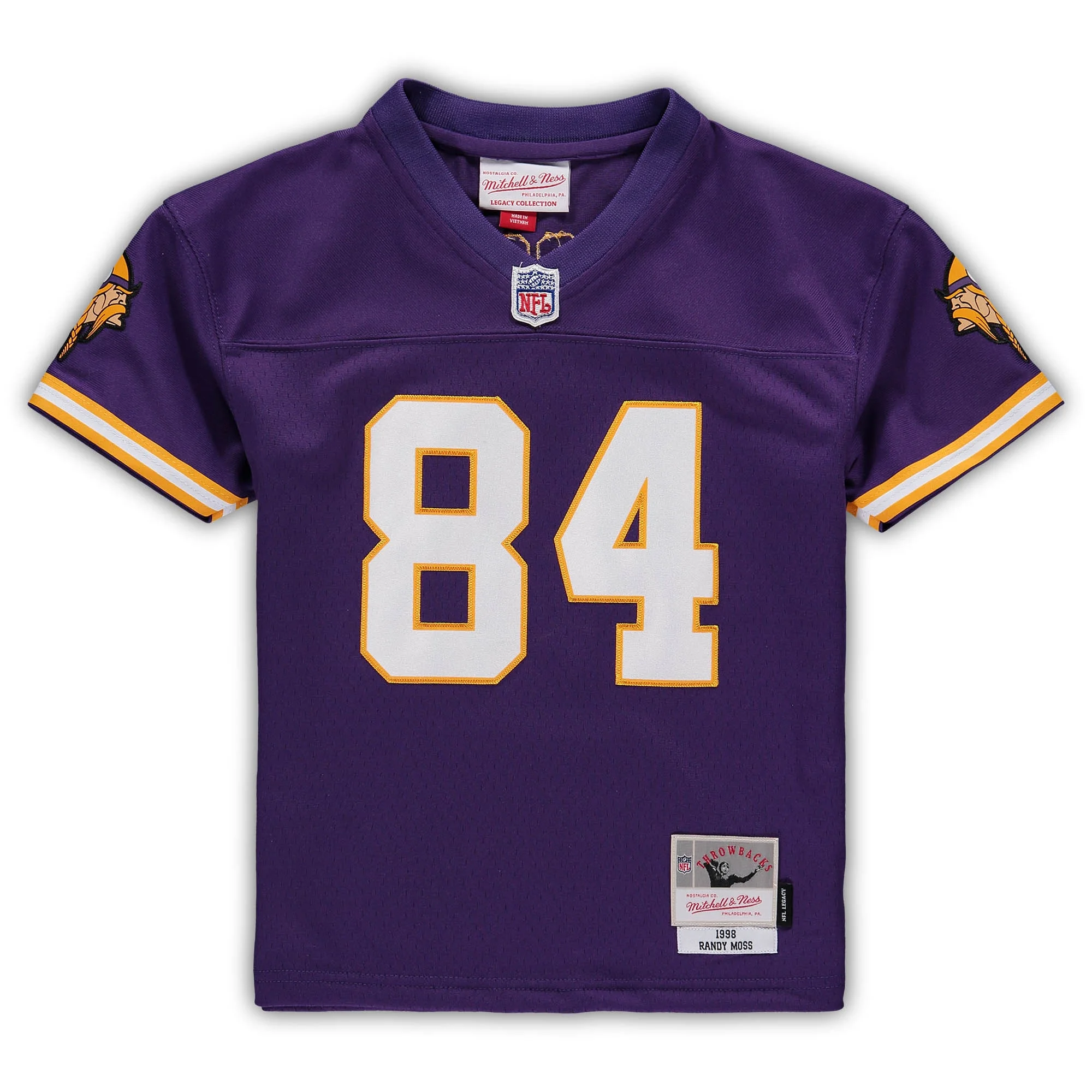 Preschool Mitchell & Ness Randy Moss Purple Minnesota Vikings 1998 Retired Legacy Jersey