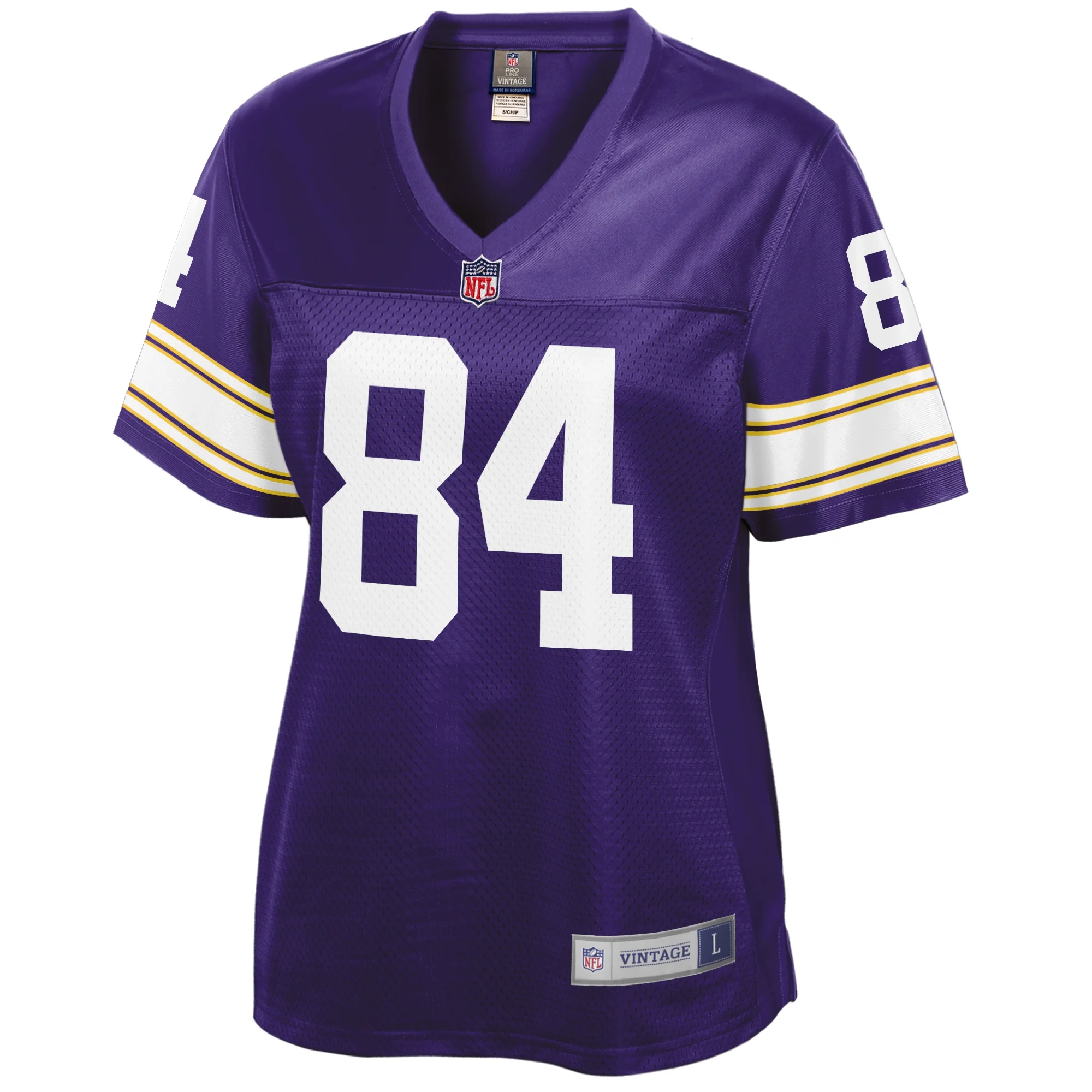 Women's NFL Pro Line Randy Moss Purple Minnesota Vikings Retired Player Replica Jersey