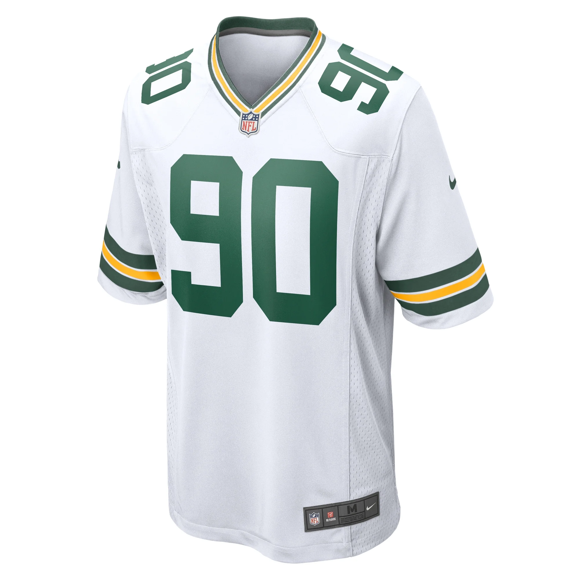 Men's Nike Lukas Van Ness White Green Bay Packers Game Jersey
