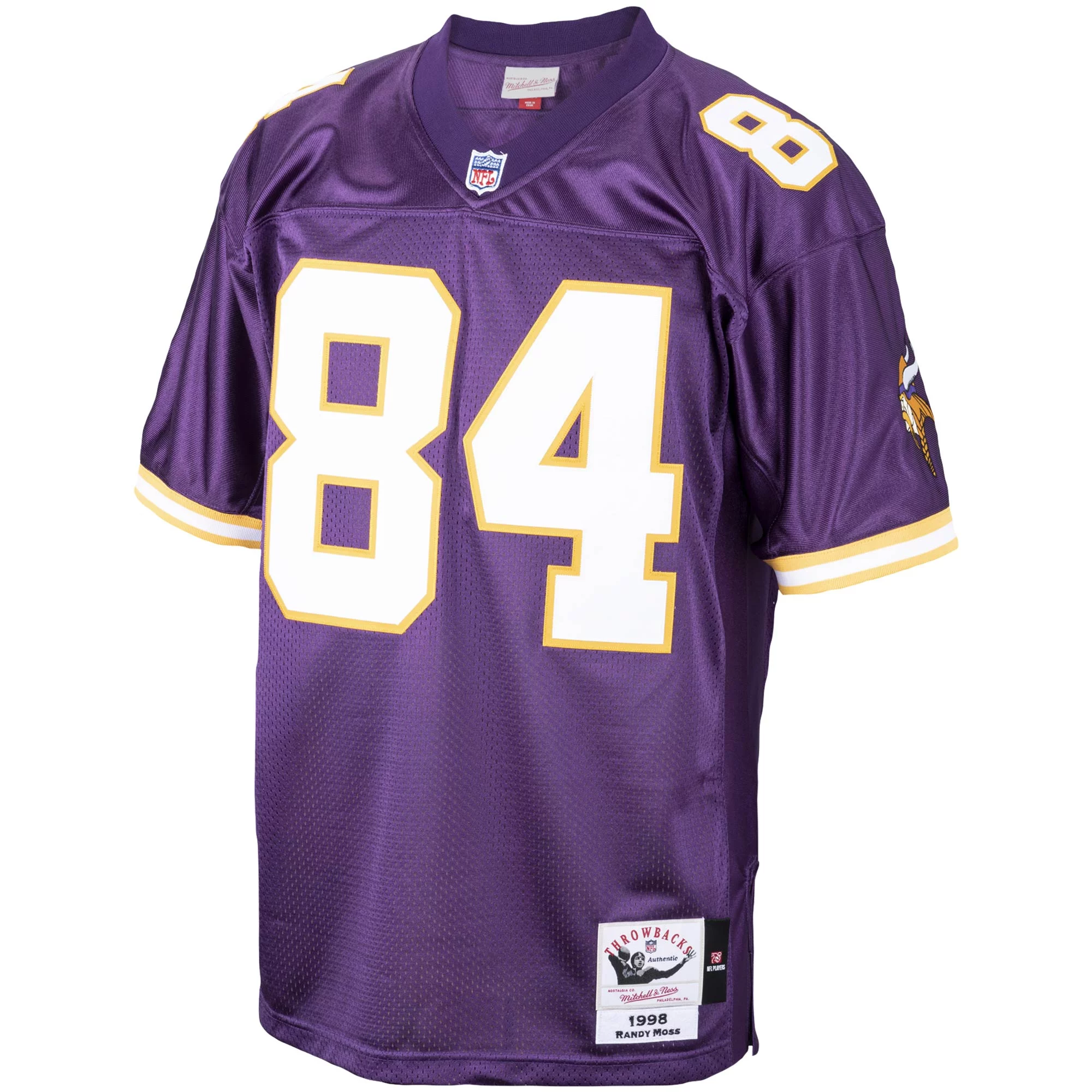 Men's Mitchell & Ness Randy Moss Purple Minnesota Vikings 2004 Authentic Throwback Retired Player Jersey