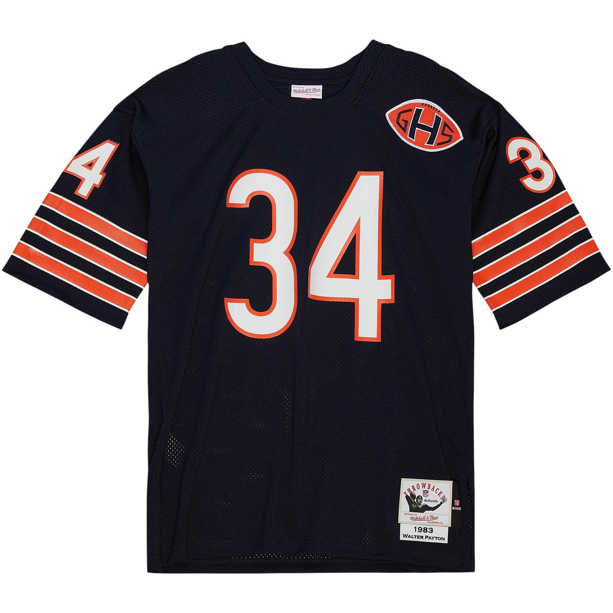 Men's Mitchell & Ness Walter Payton Navy Chicago Bears Authentic Throwback Retired Player Jersey