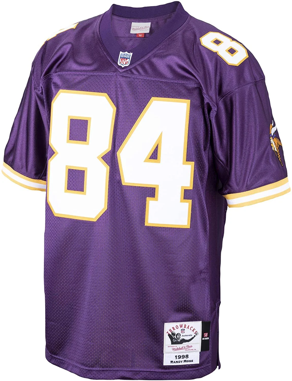 Mitchell Ness Mens Randy Moss Purple Minnesota Vikings 1998 Authentic Throwback Retired Player Jersey