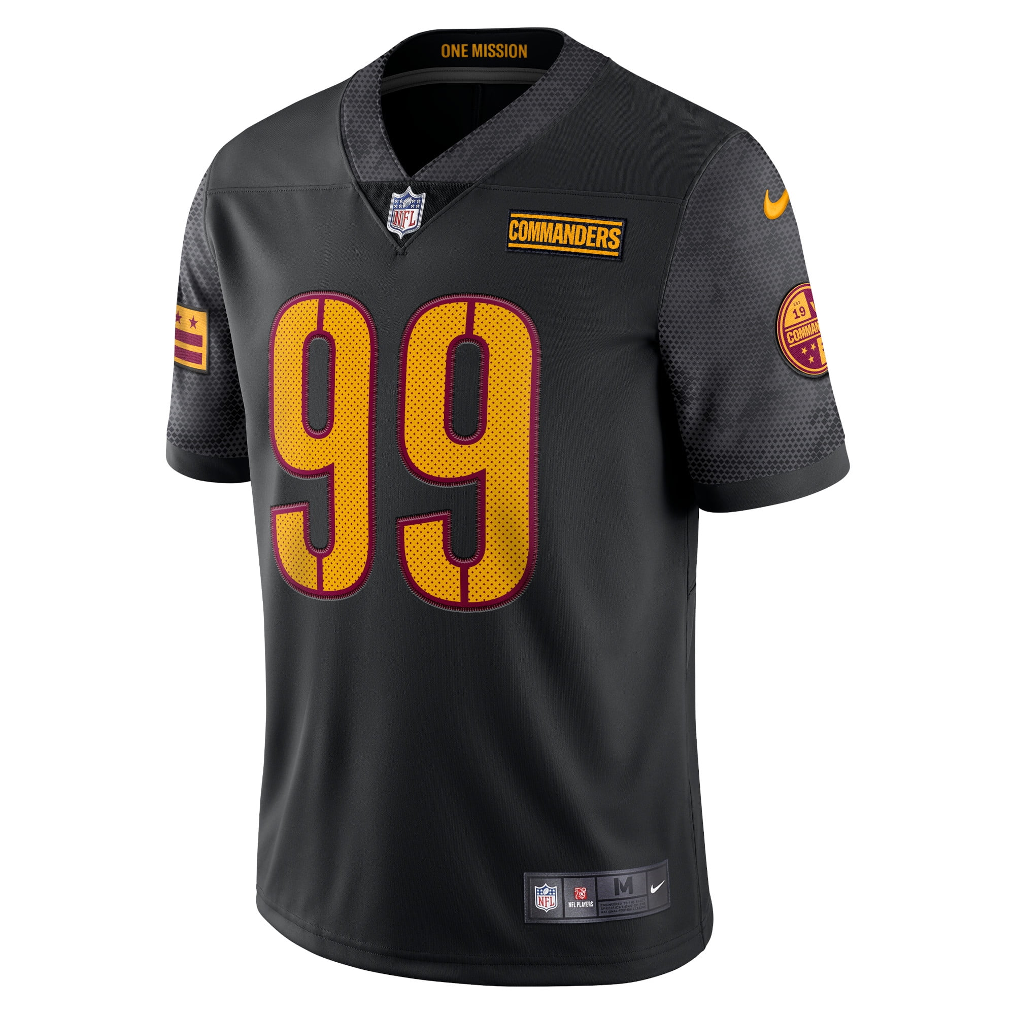 Men's Nike Chase Young Black Washington Commanders Alternate Vapor Limited Jersey