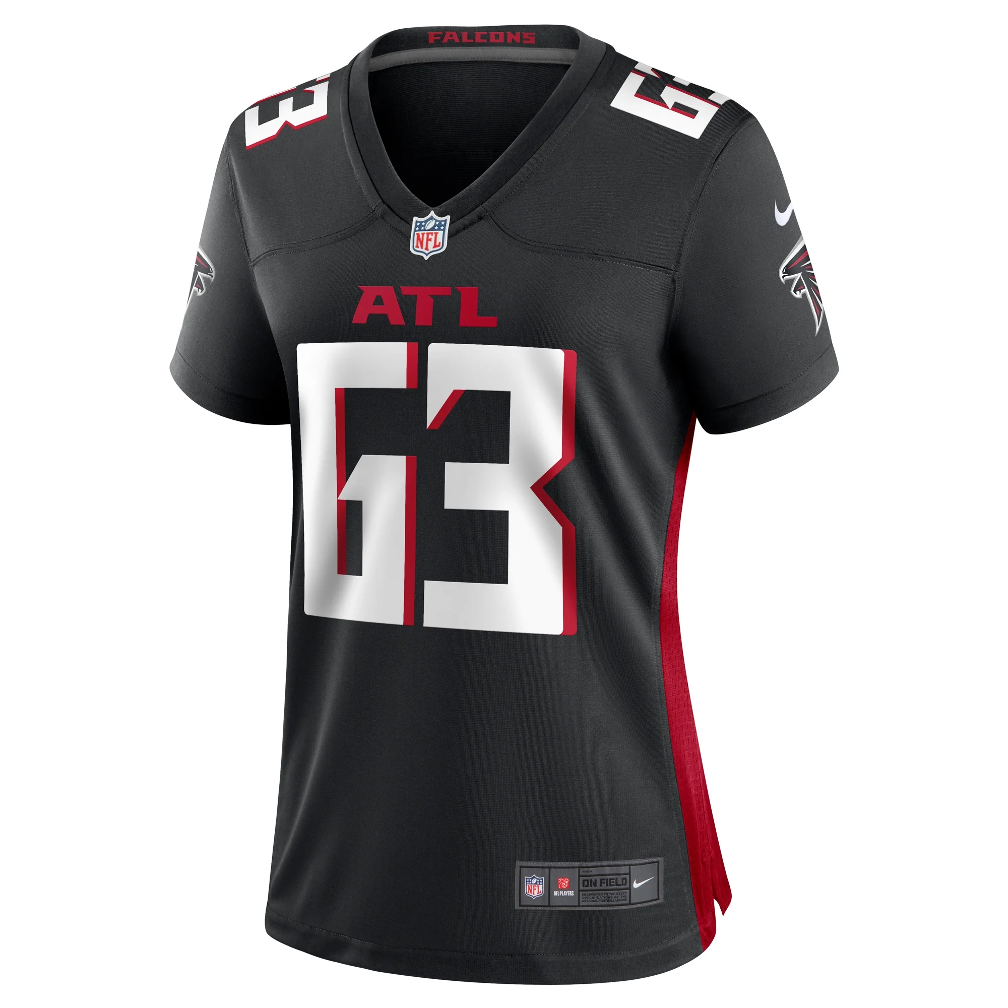 Women's Nike Chris Lindstrom Black Atlanta Falcons Team Game Jersey