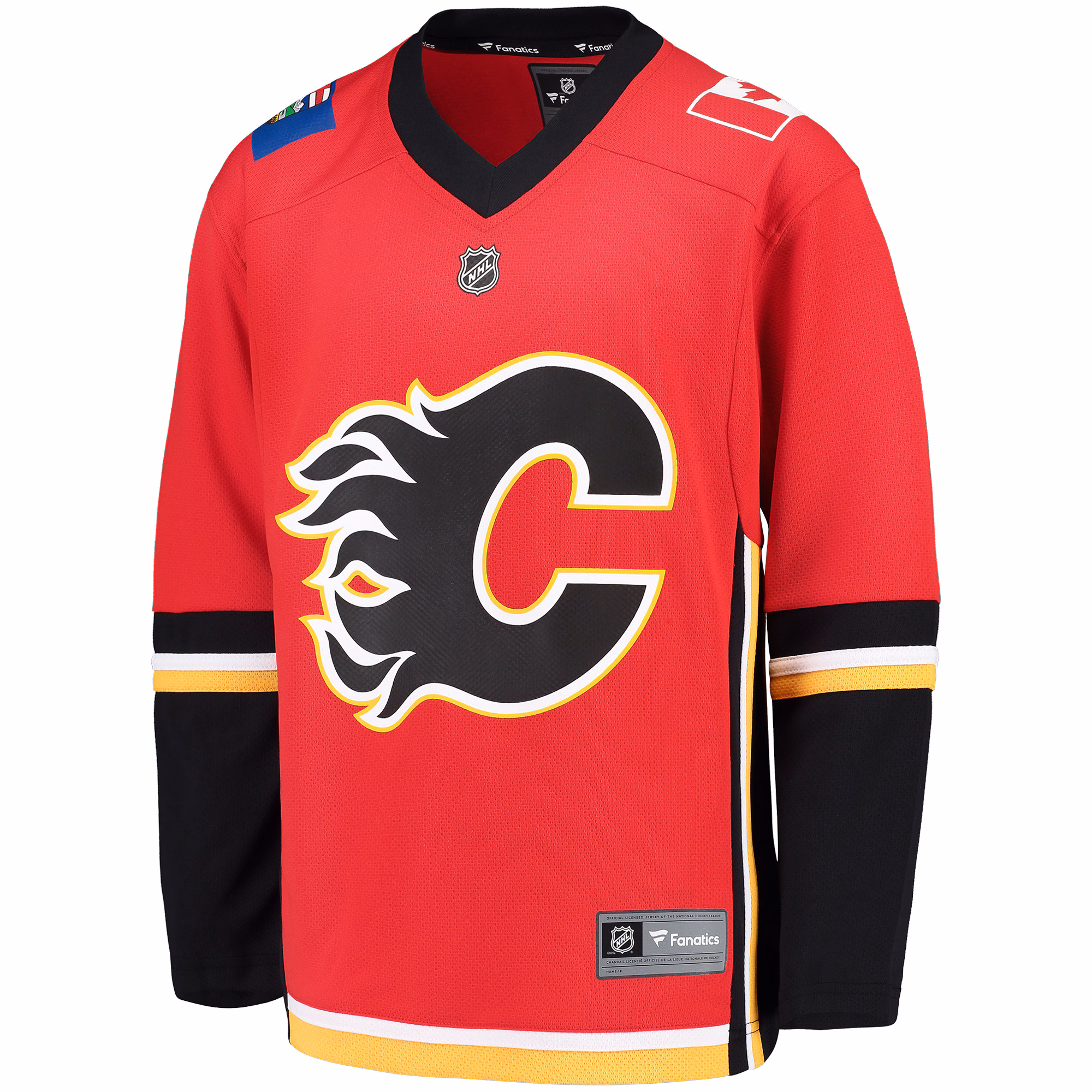 Calgary Flames Fanatics Youth Alternate Replica Blank Jersey - Red/Black