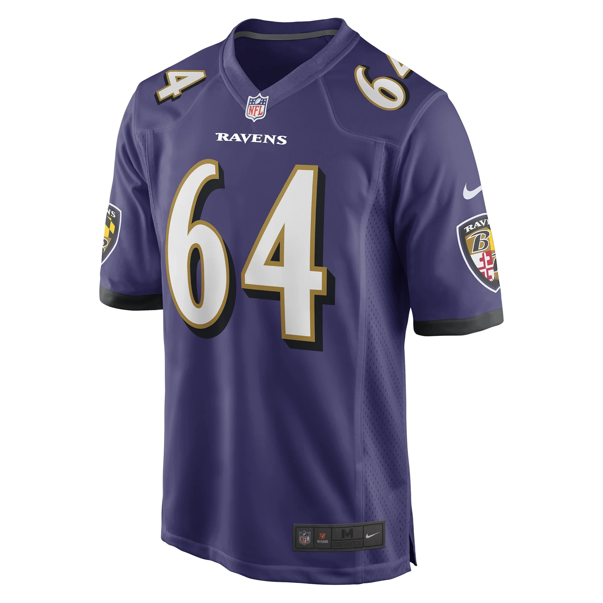 Men's Nike Tyler Linderbaum Purple Baltimore Ravens Player Game Jersey