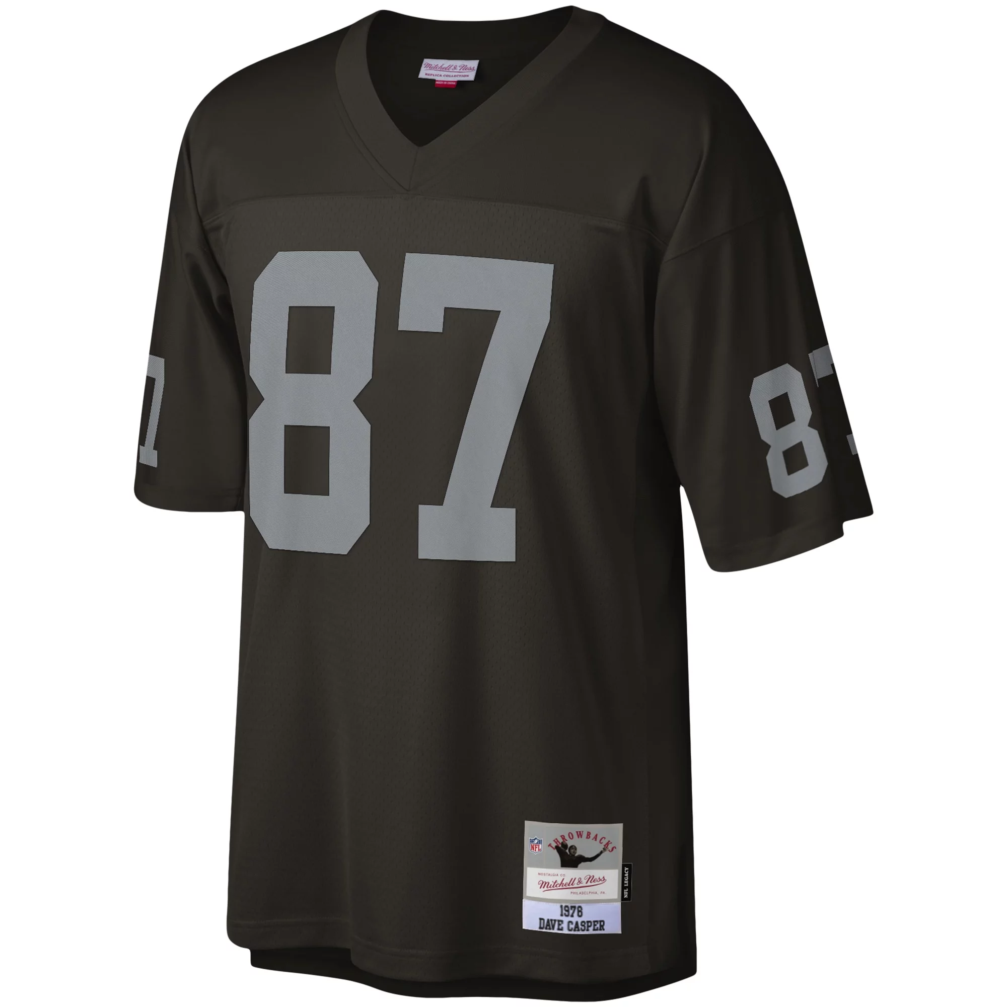Men's Mitchell & Ness Dave Casper Black Las Vegas Raiders Legacy Replica Jersey