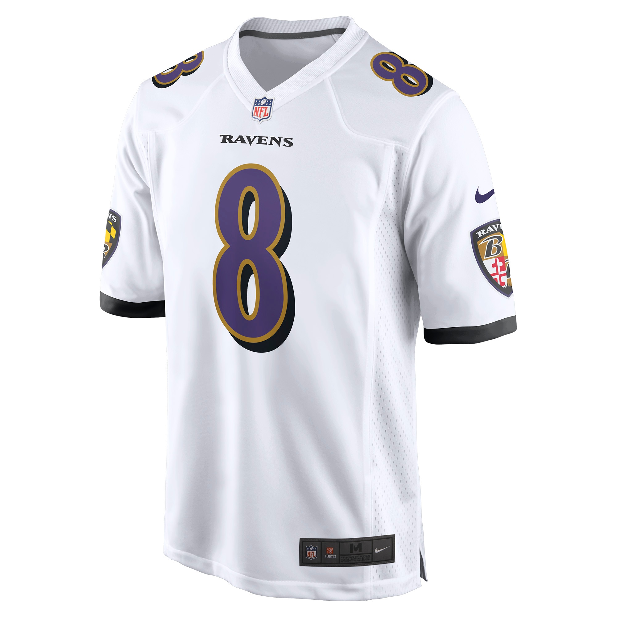 Men's Nike Lamar Jackson White Baltimore Ravens Game Jersey
