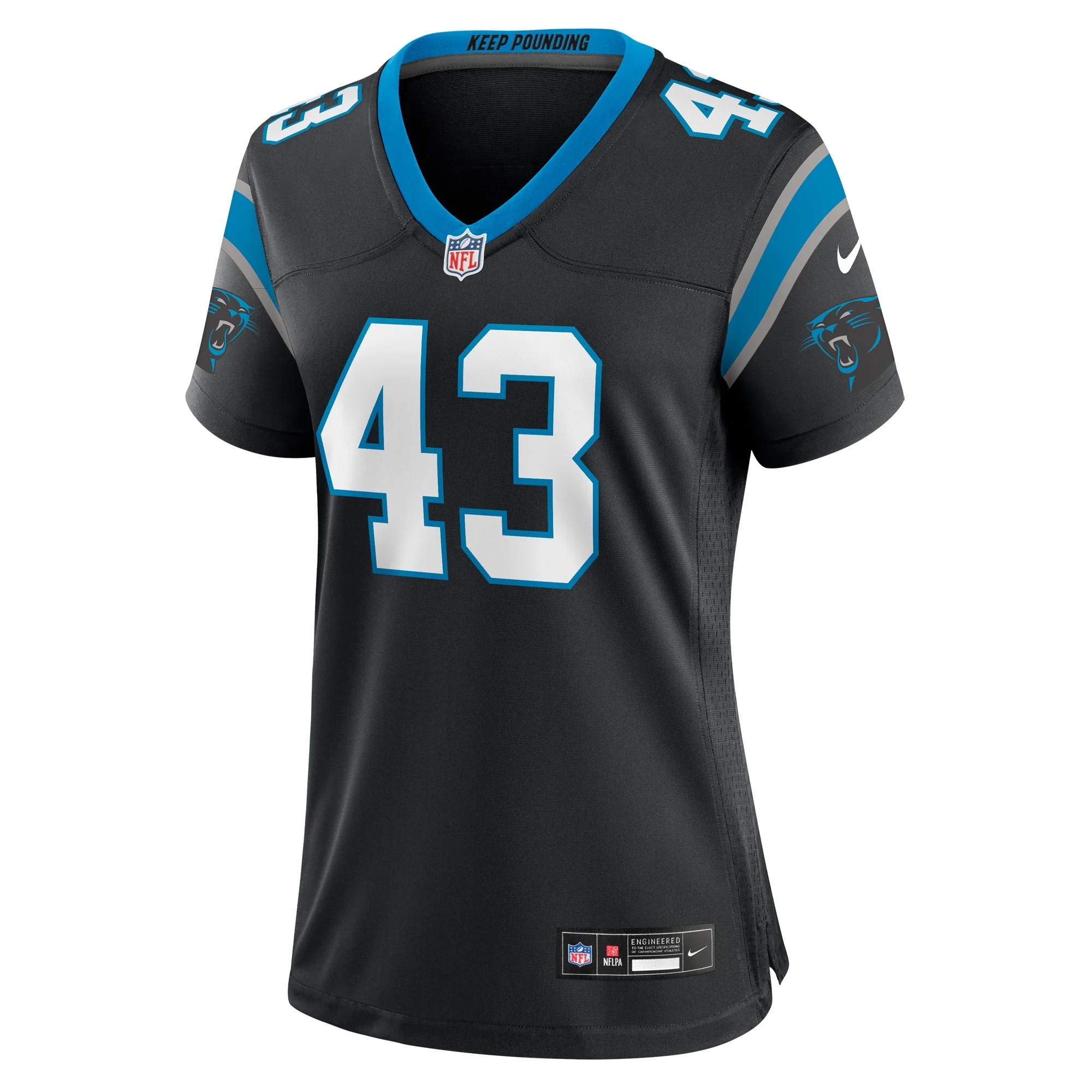 Women's Nike Luiji Vilain Black Carolina Panthers Game Jersey