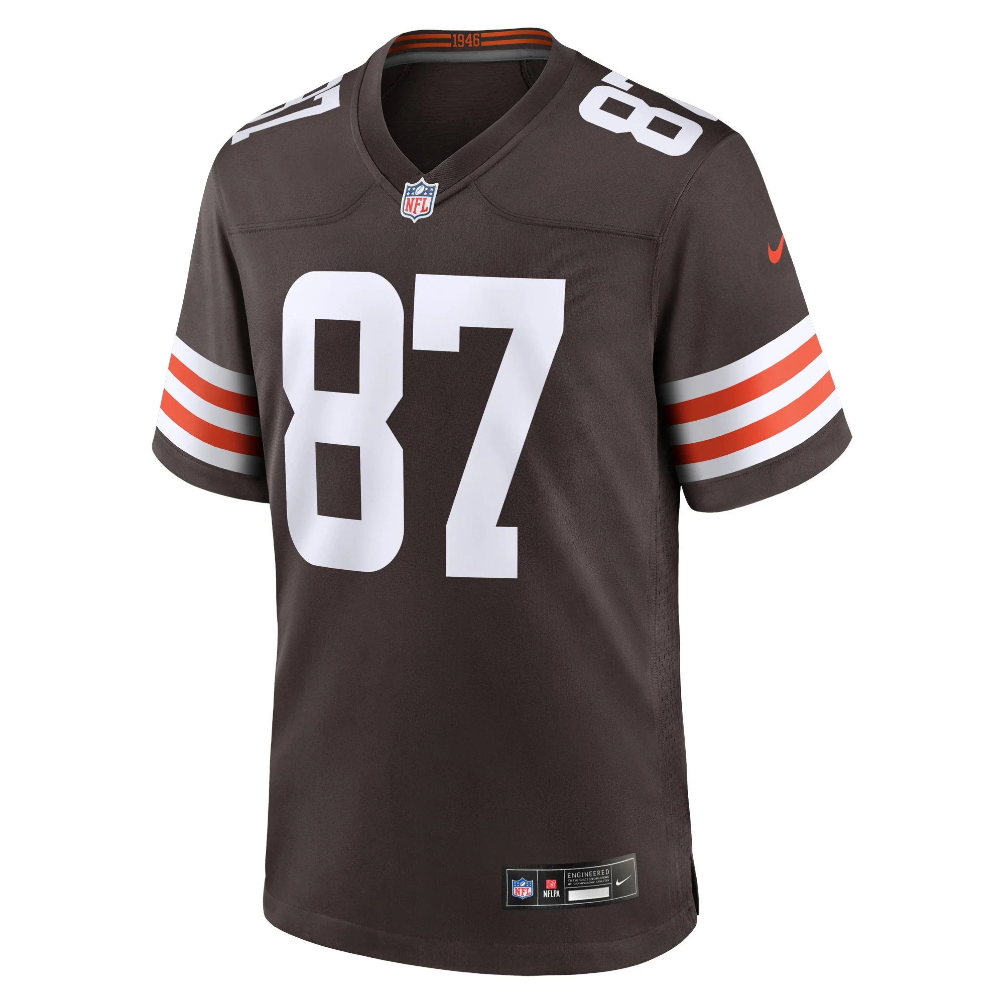 Men's Nike Giovanni Ricci Brown Cleveland Browns Game Jersey