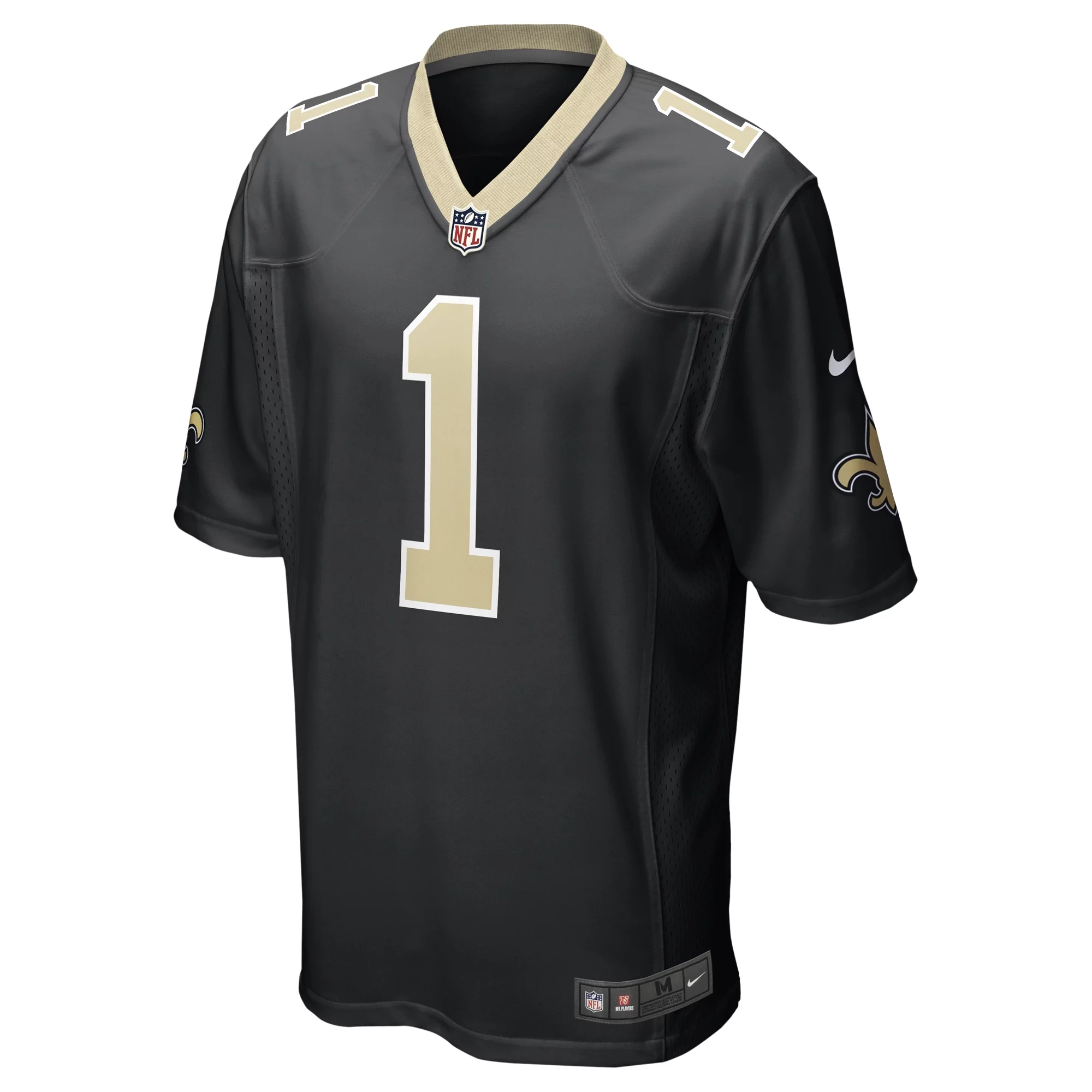 Men's Nike Number 1 Dad Black New Orleans Saints Game Jersey