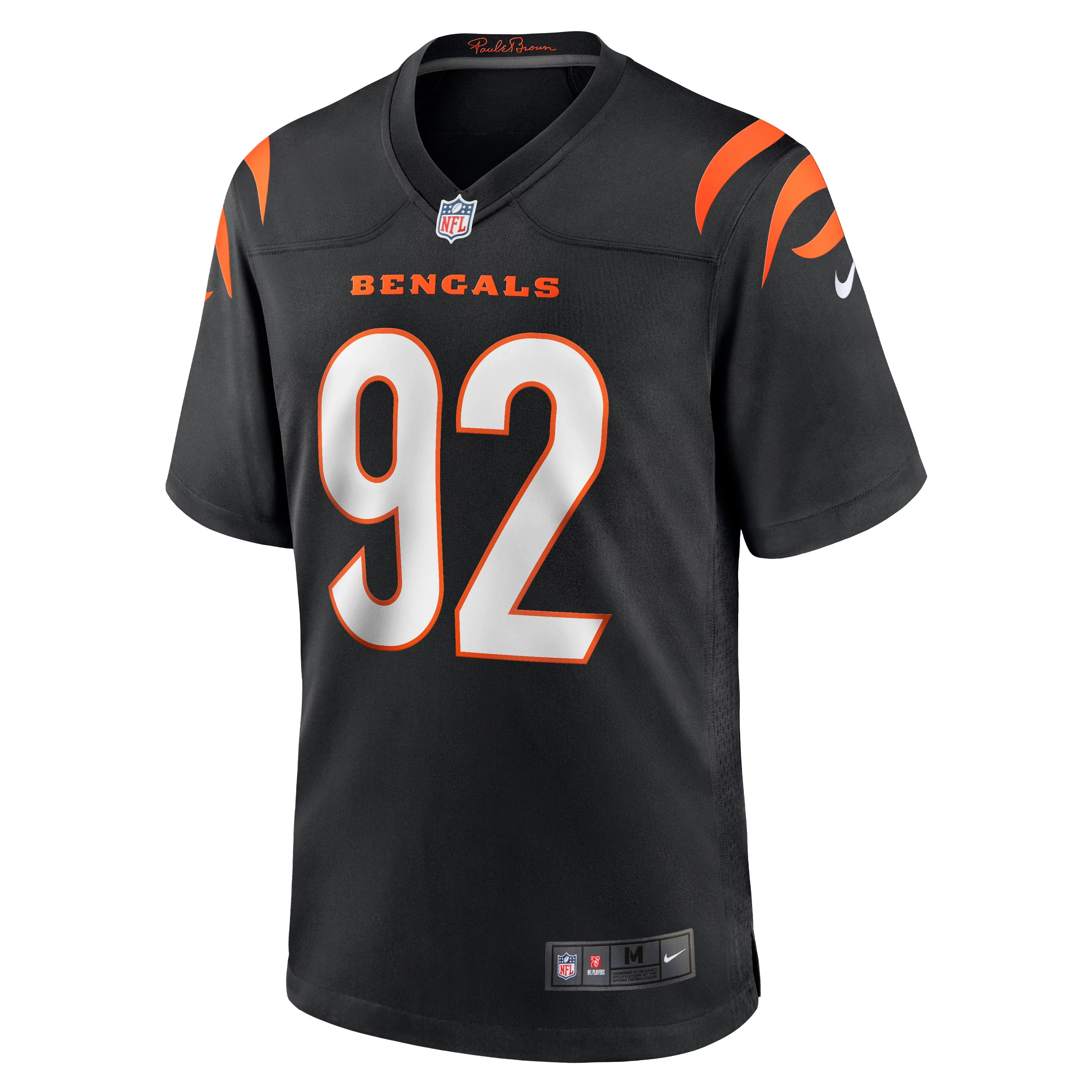 Men's Nike B.J. Hill Black Cincinnati Bengals Game Jersey