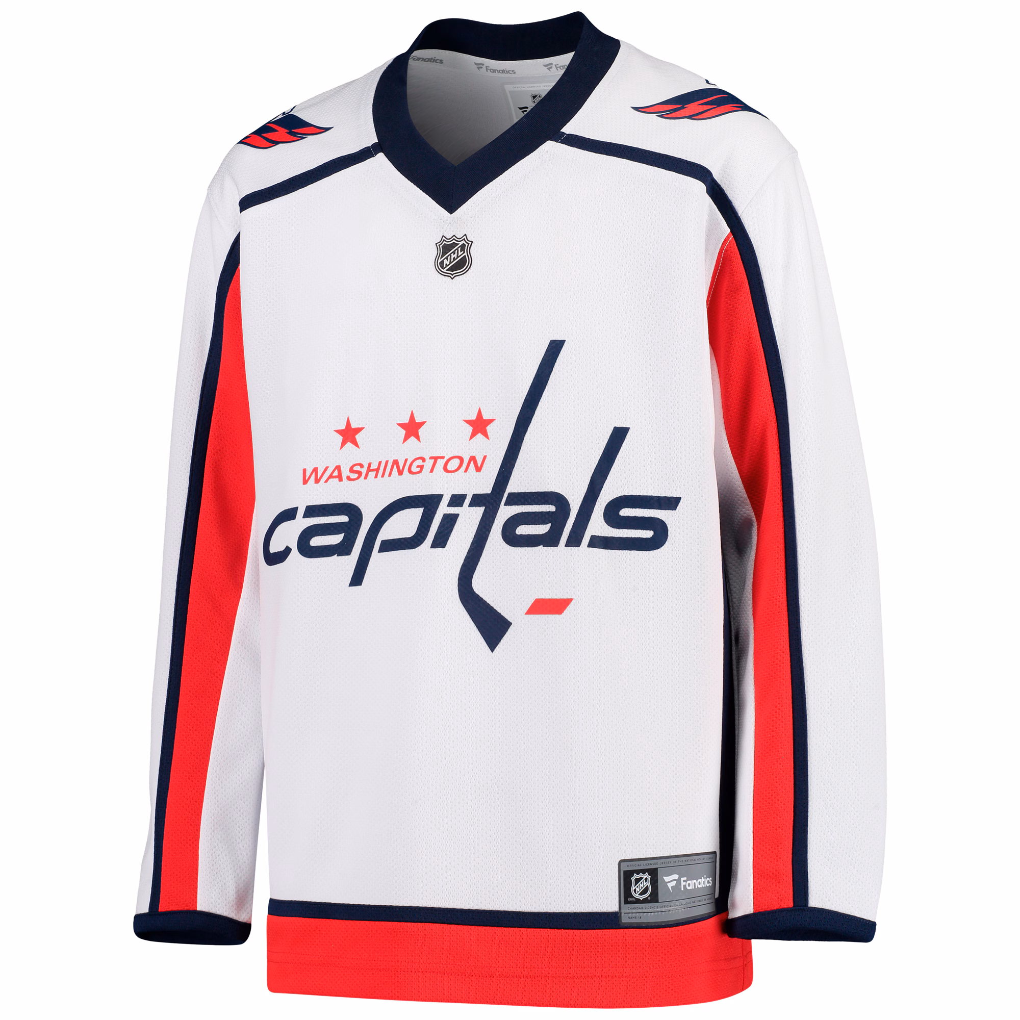 Washington Capitals Fanatics Youth Away Replica Blank Jersey - White