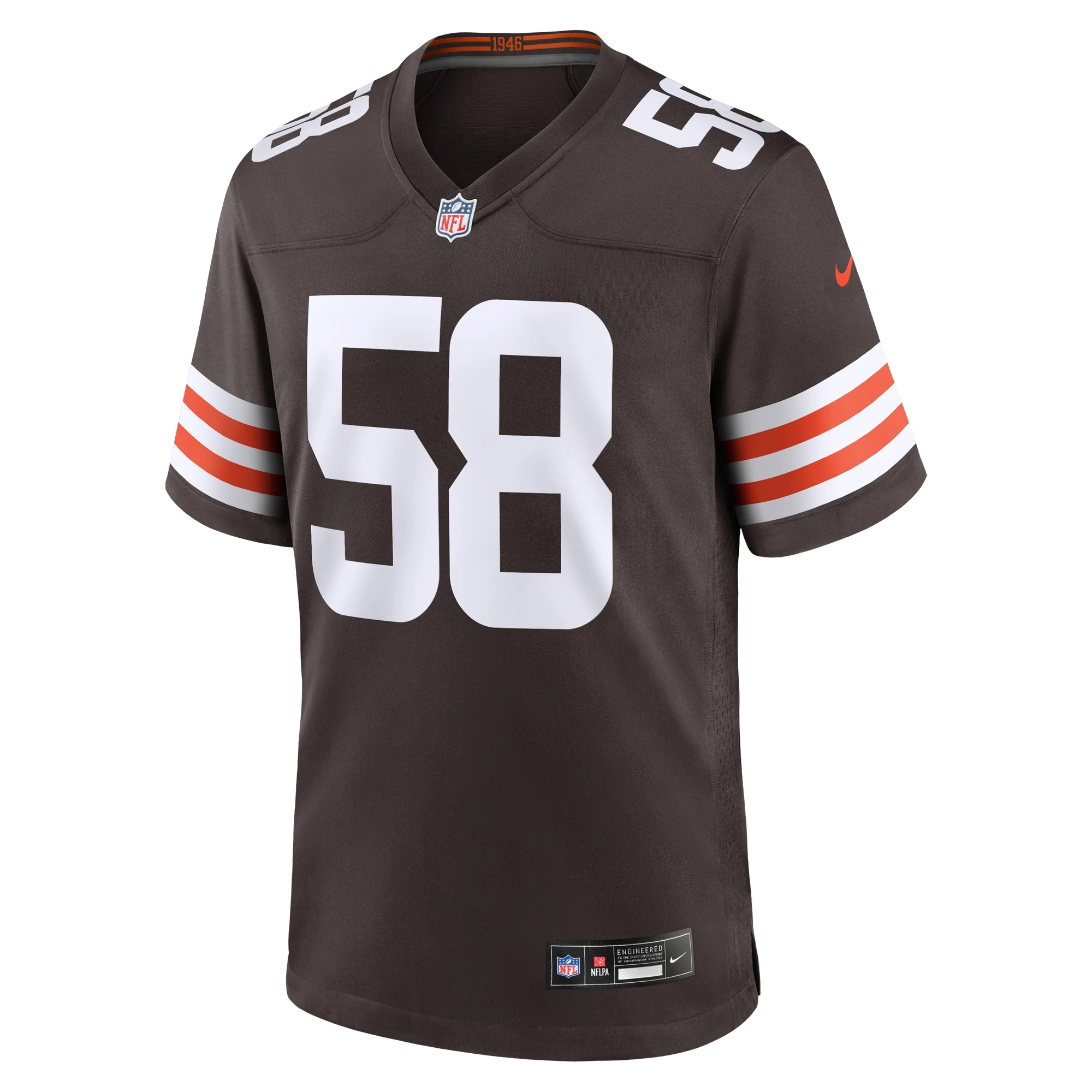 Men's Nike Jordan Hicks Brown Cleveland Browns Game Jersey