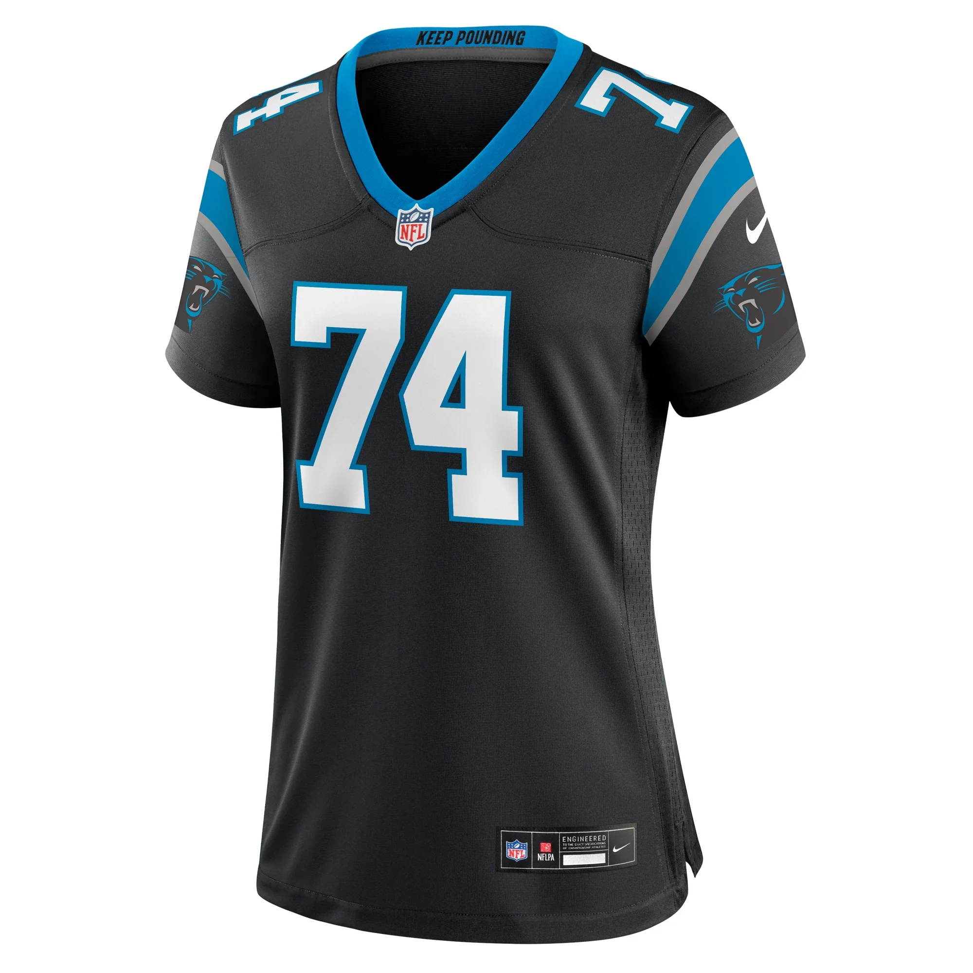 Women's Nike David Sharpe Black Carolina Panthers Team Game Jersey
