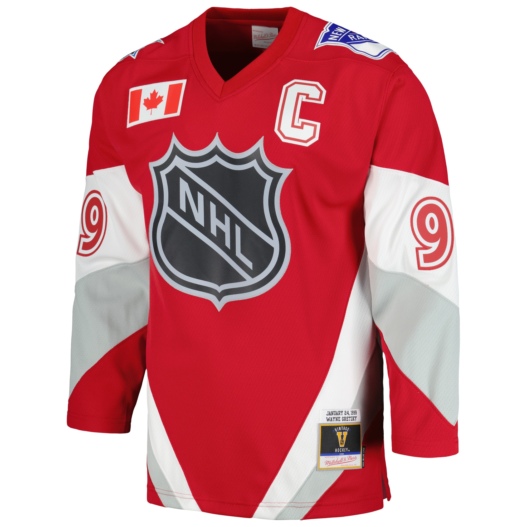 Wayne Gretzky Mitchell & Ness  1999 NHL All-Star Game Blue Line Player Jersey - Scarlet
