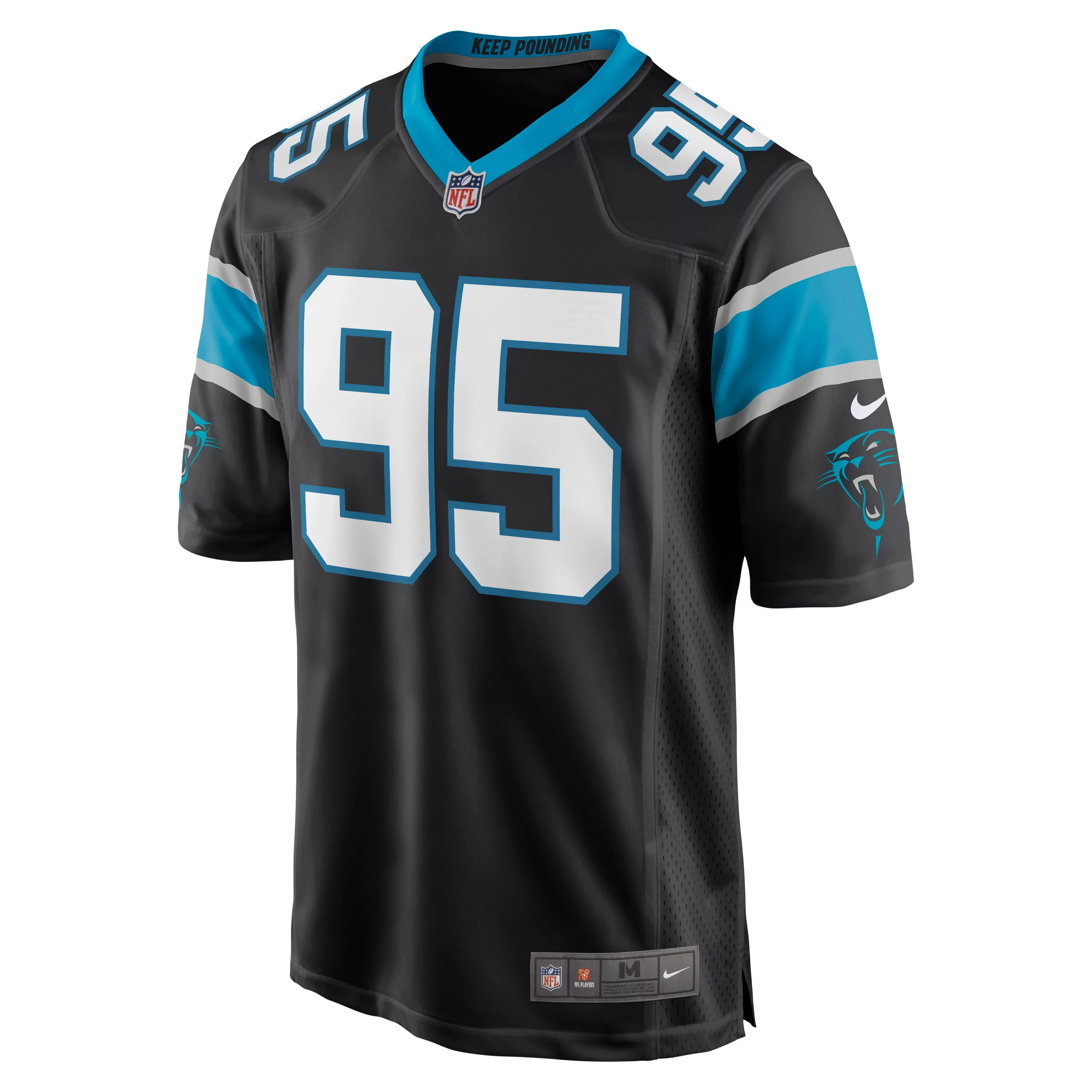 Men's Nike Derrick Brown Black Carolina Panthers Player Game Jersey
