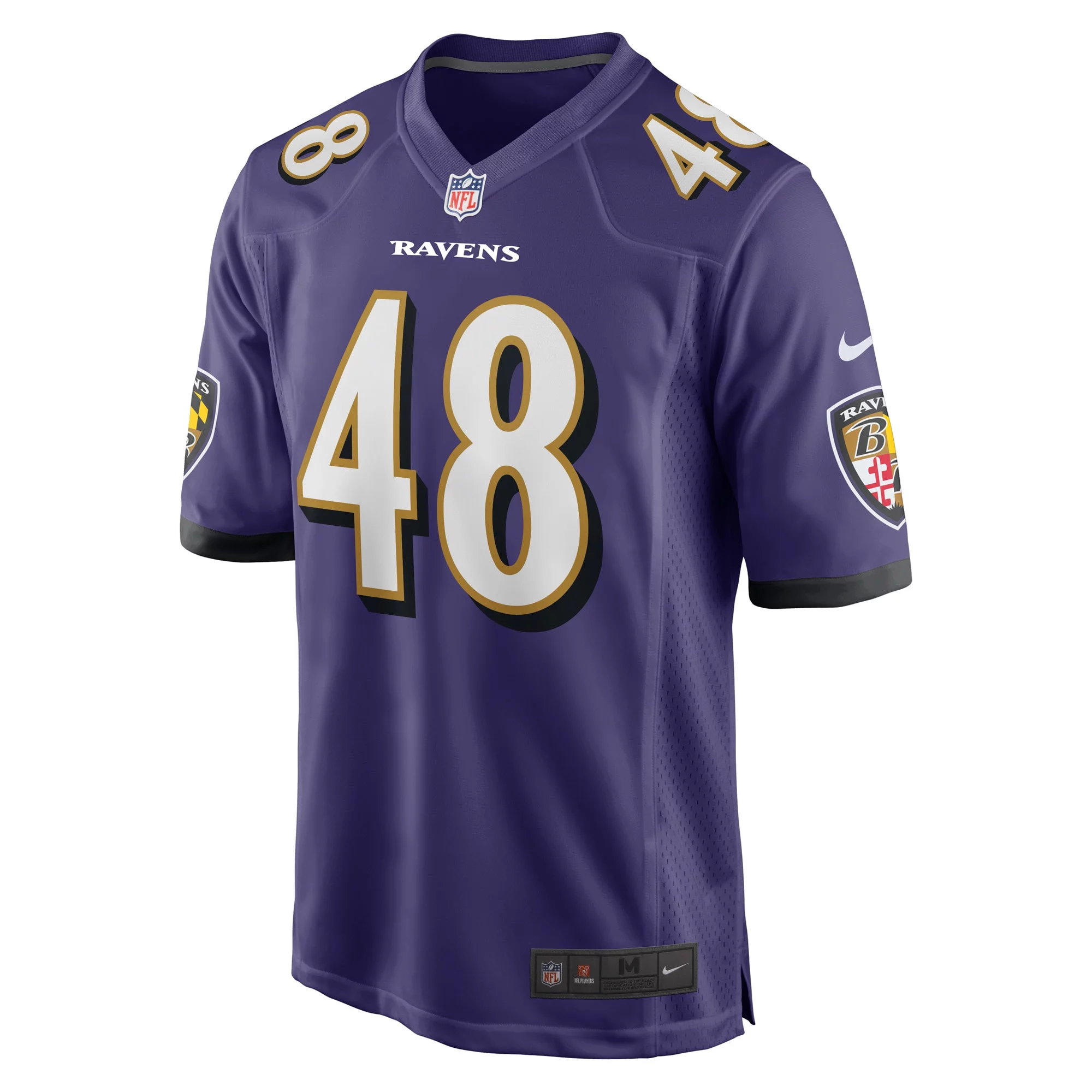 Men's Nike Jeremiah Moon Purple Baltimore Ravens Game Player Jersey