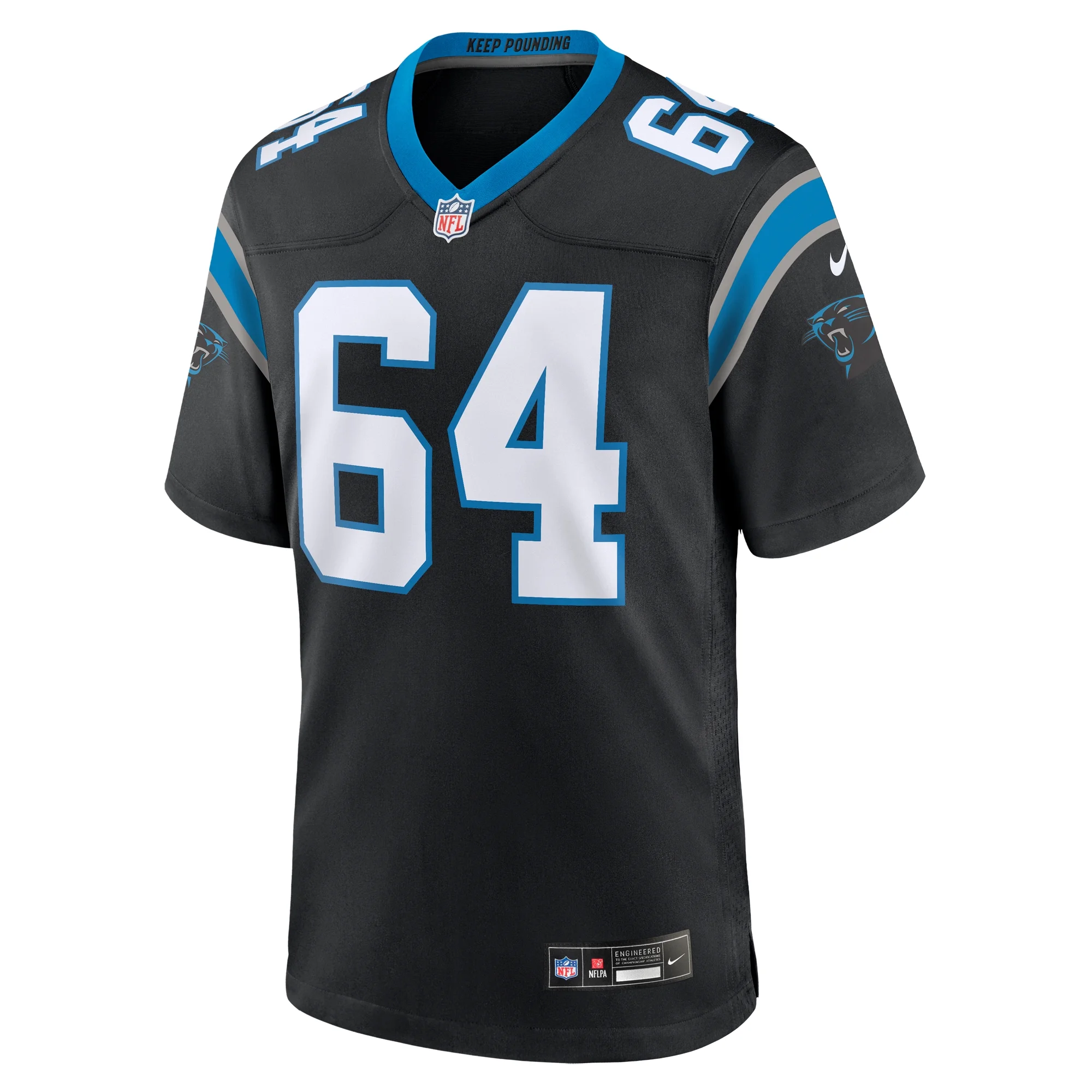 Men's Nike Brett Toth Black Carolina Panthers Game Jersey