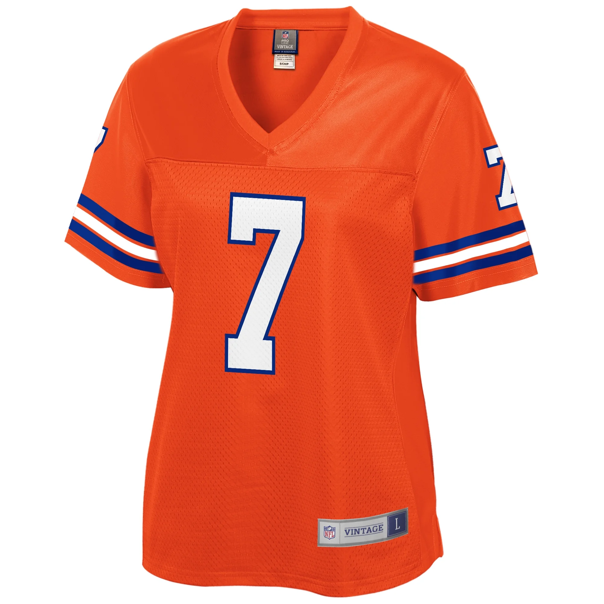 Women's NFL Pro Line John Elway Orange Denver Broncos Retired Player Replica Jersey