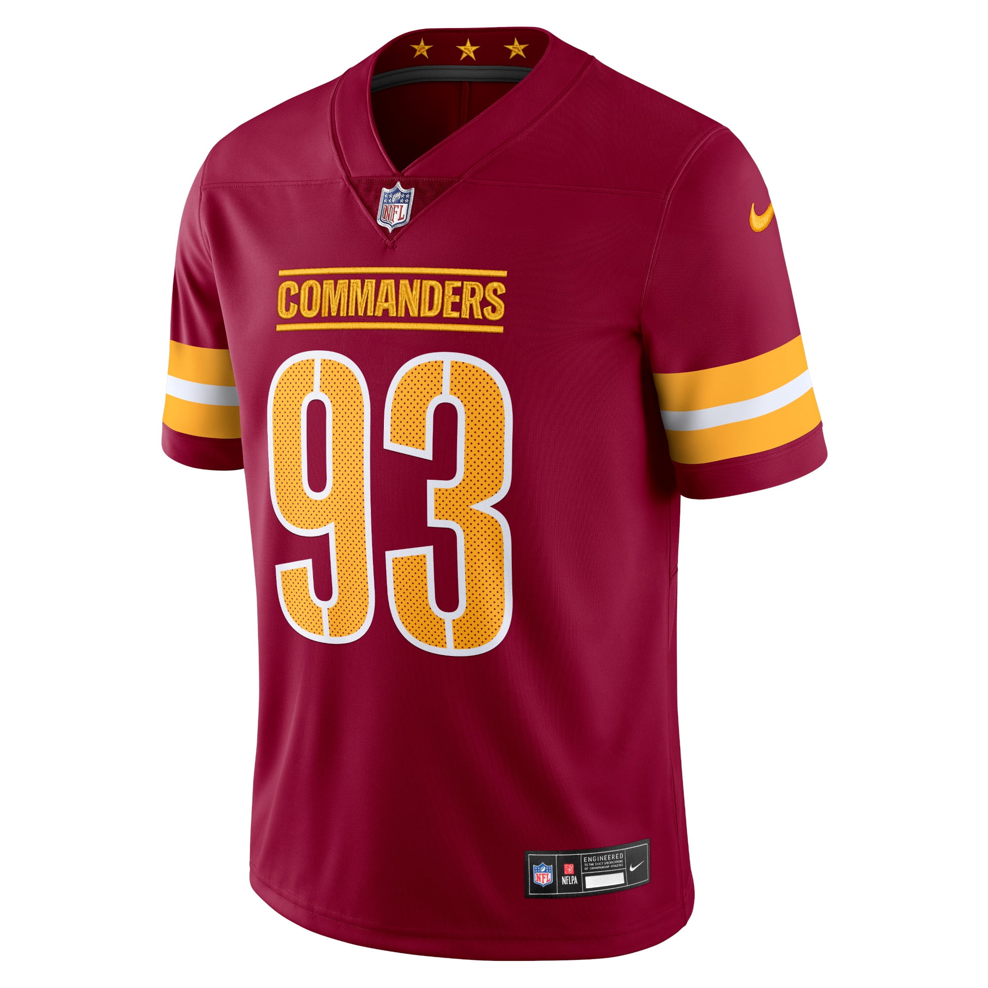 Men's Nike Jonathan Allen Burgundy Washington Commanders Vapor Untouchable Limited Jersey