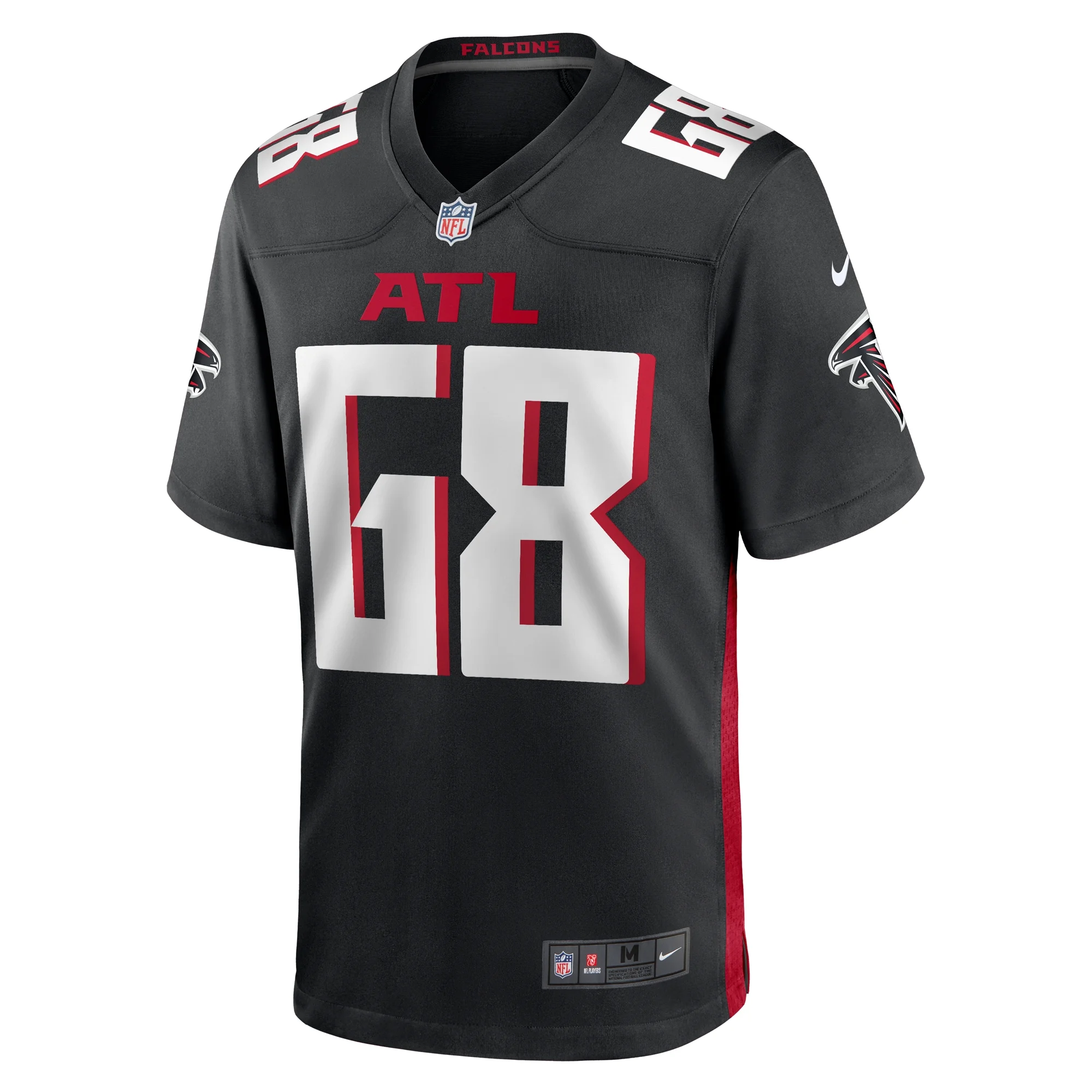 Men's Nike Kyle Hinton Black Atlanta Falcons Team Game Jersey