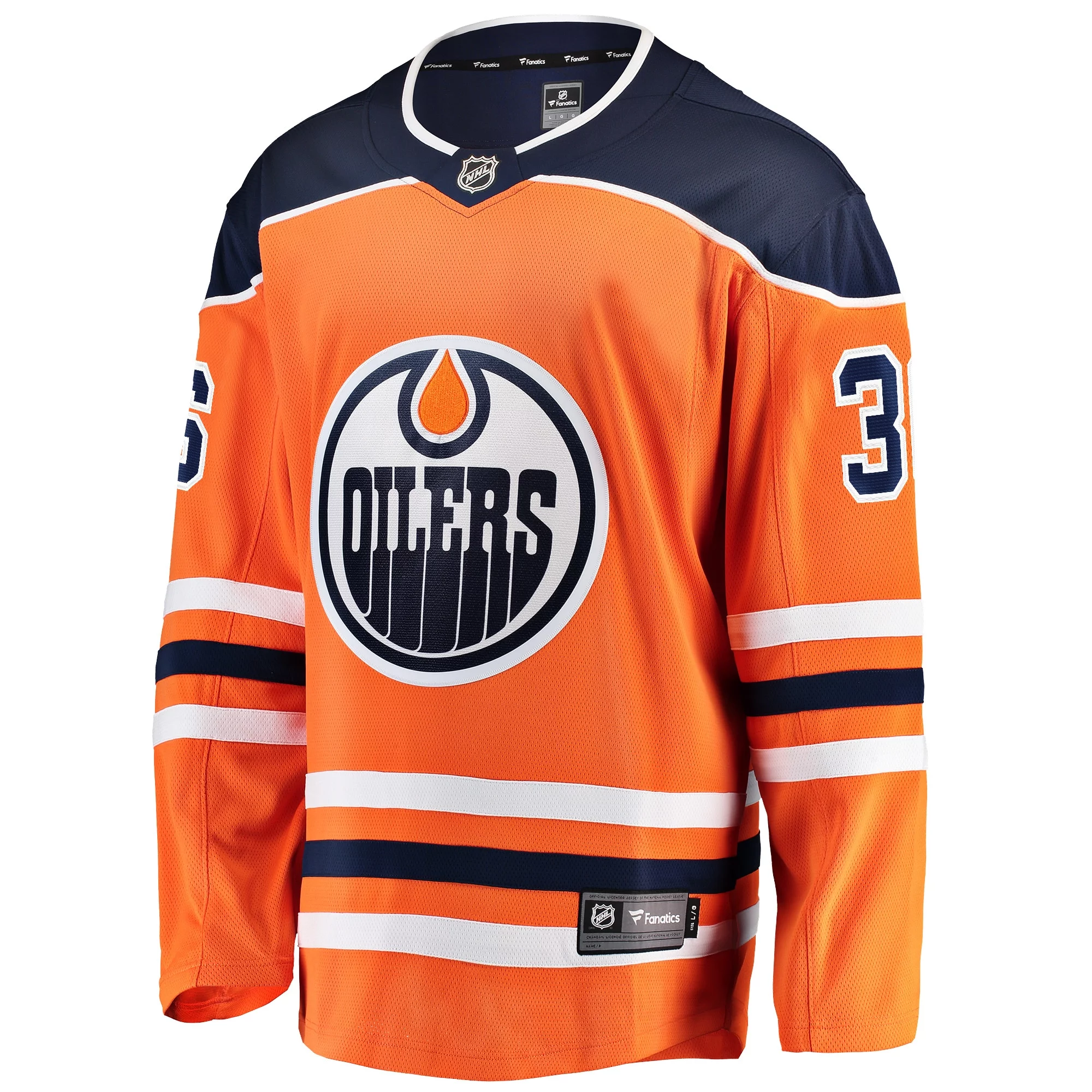 Men's Fanatics Jack Campbell Orange Edmonton Oilers Home Breakaway Player Jersey