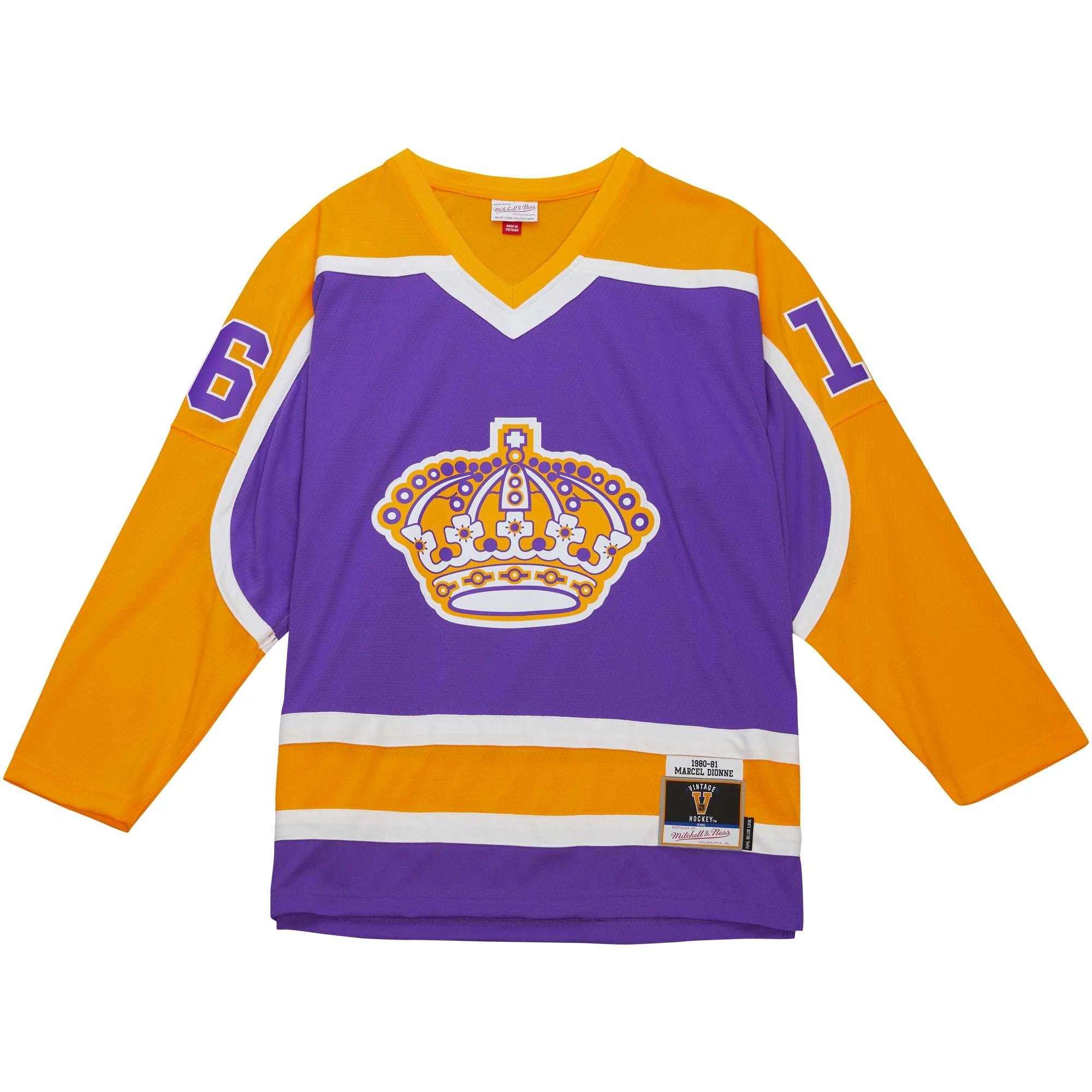 Men's Mitchell & Ness Marcel Dionne Purple Los Angeles Kings 1980/81 Blue Line Player Jersey