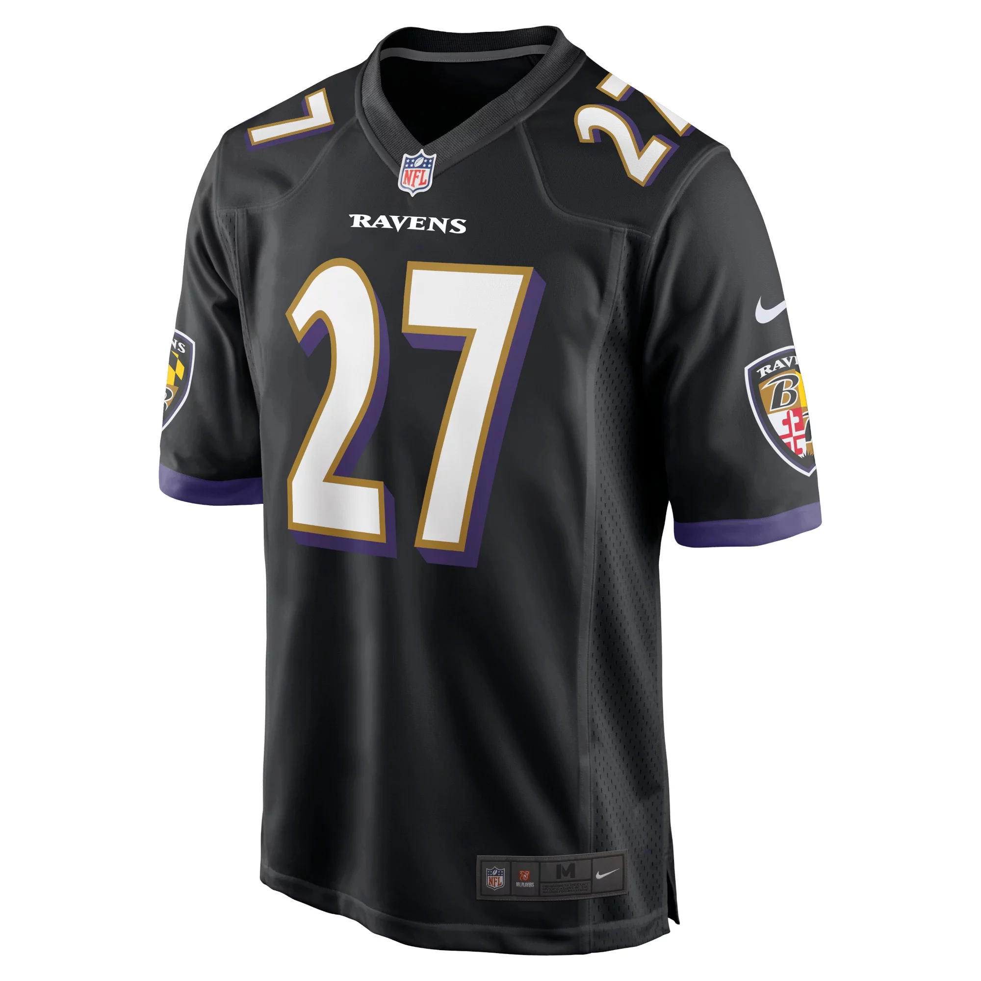Men's Nike J.K. Dobbins Black Baltimore Ravens Game Jersey