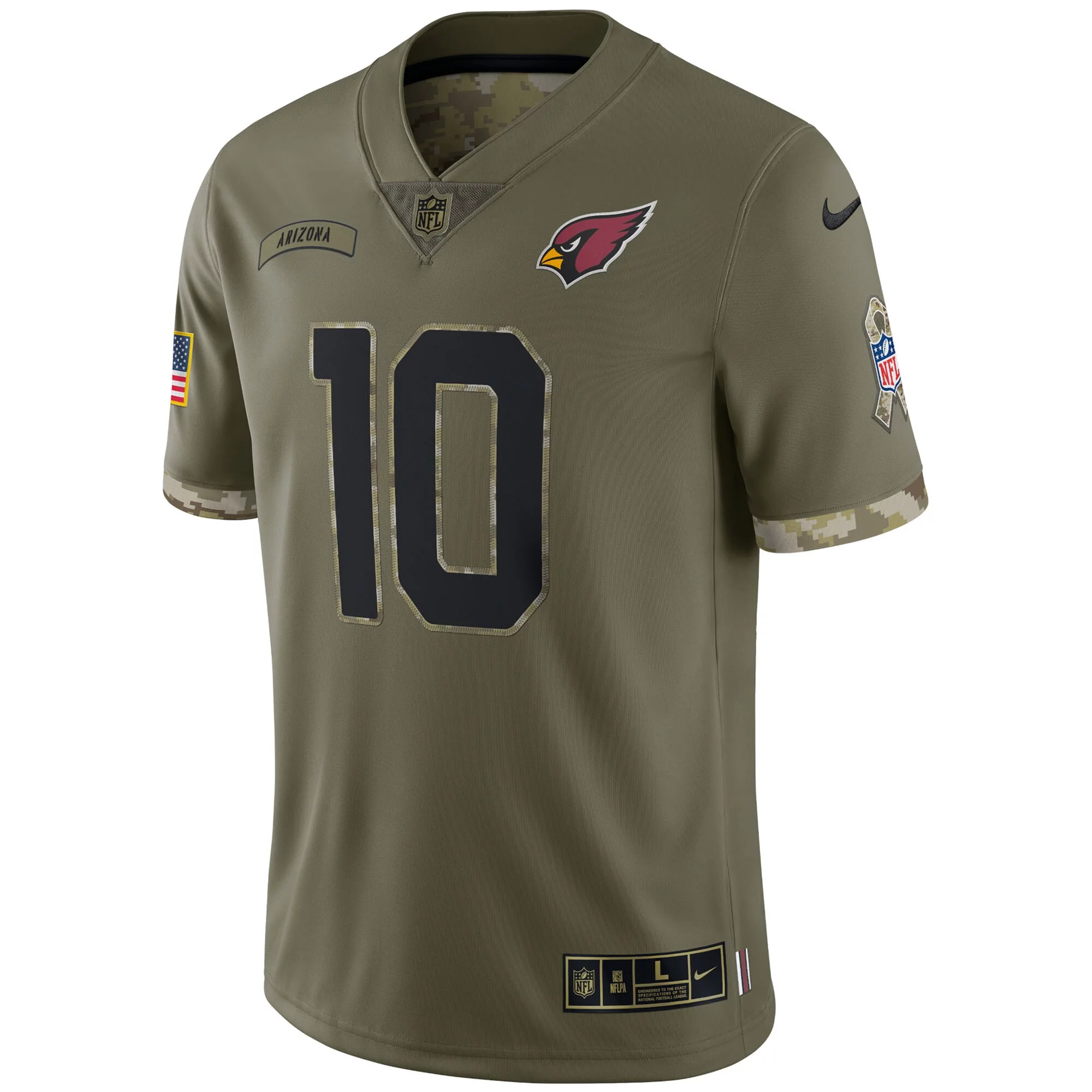 Men's Nike DeAndre Hopkins Olive Arizona Cardinals 2022 Salute To Service Limited Jersey